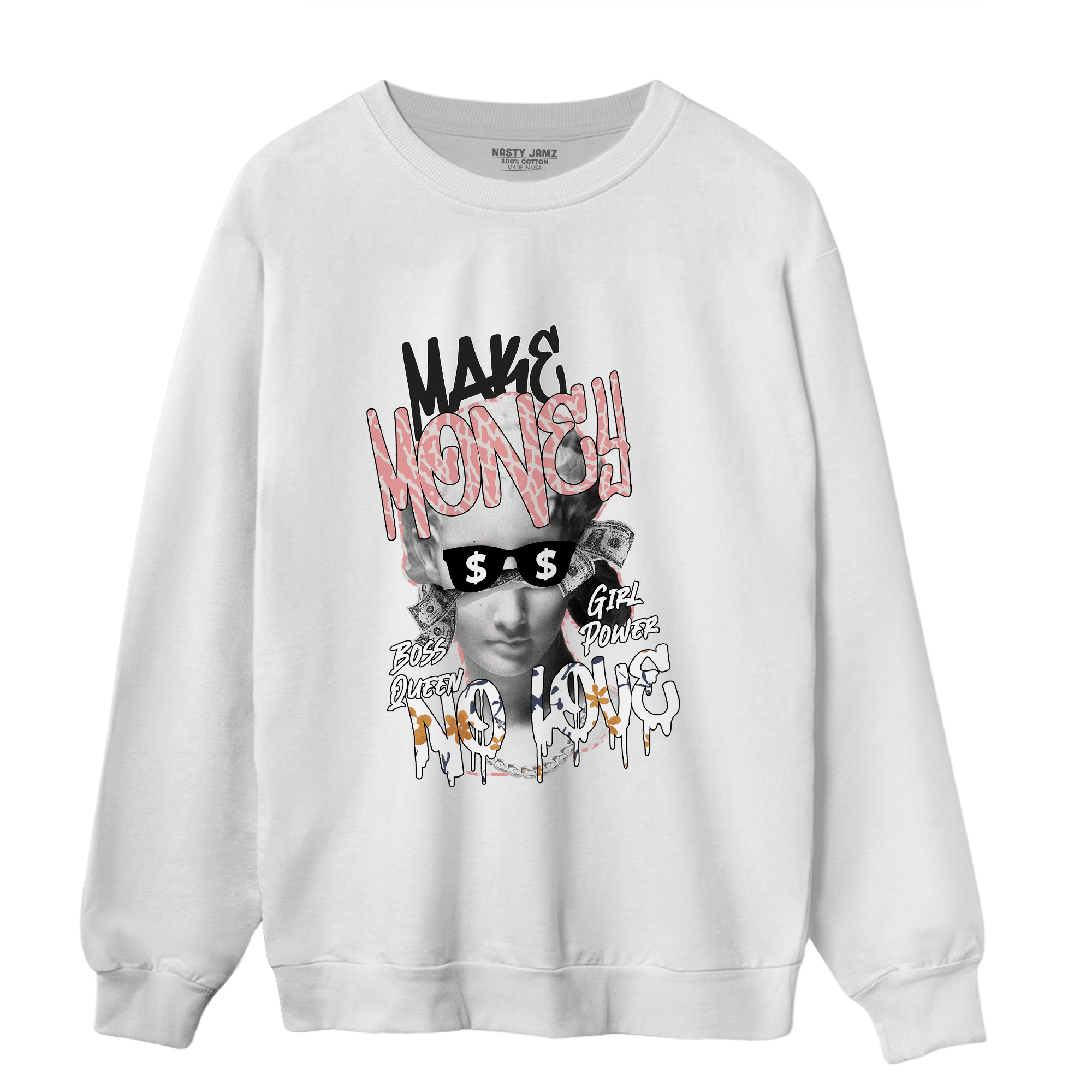 Red Stardust 3s Sweatshirt Match Make Money No Love - NastyJamz