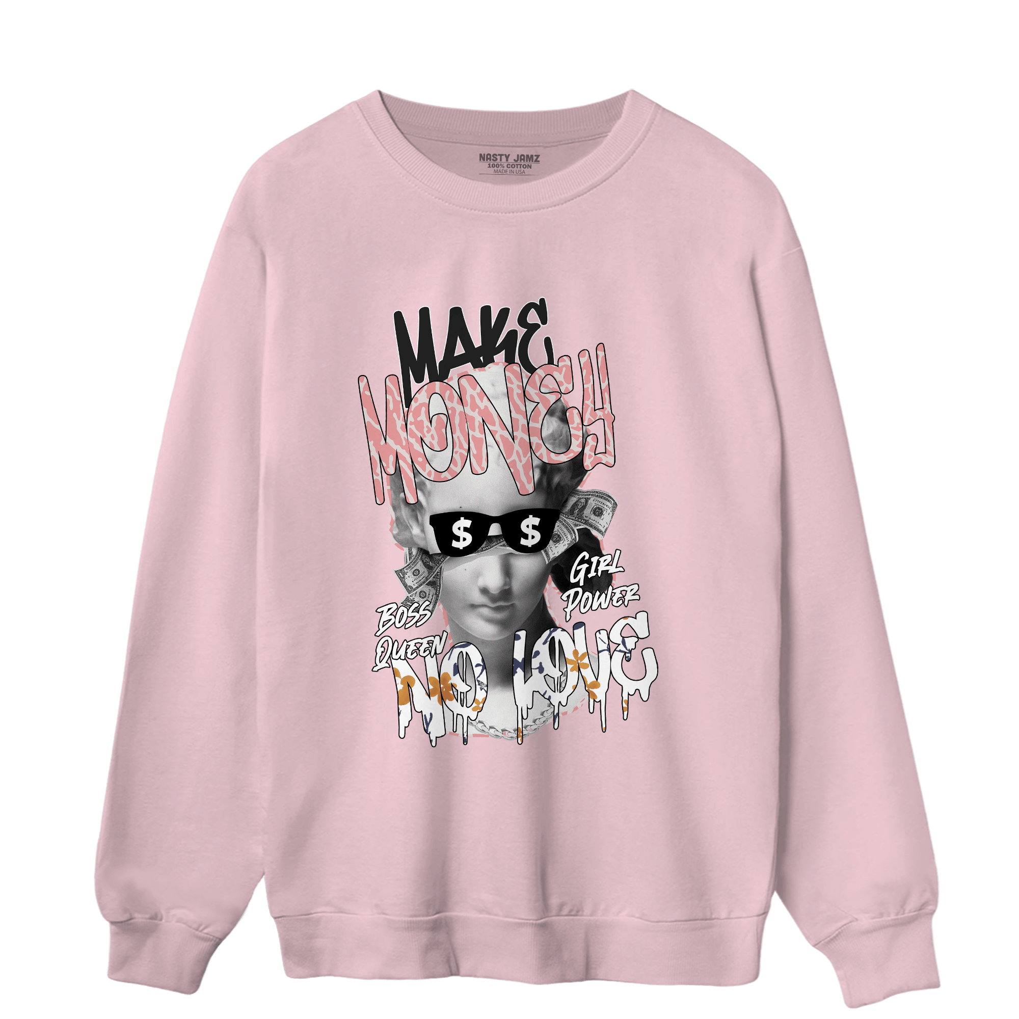 Red Stardust 3s Sweatshirt Match Make Money No Love - NastyJamz