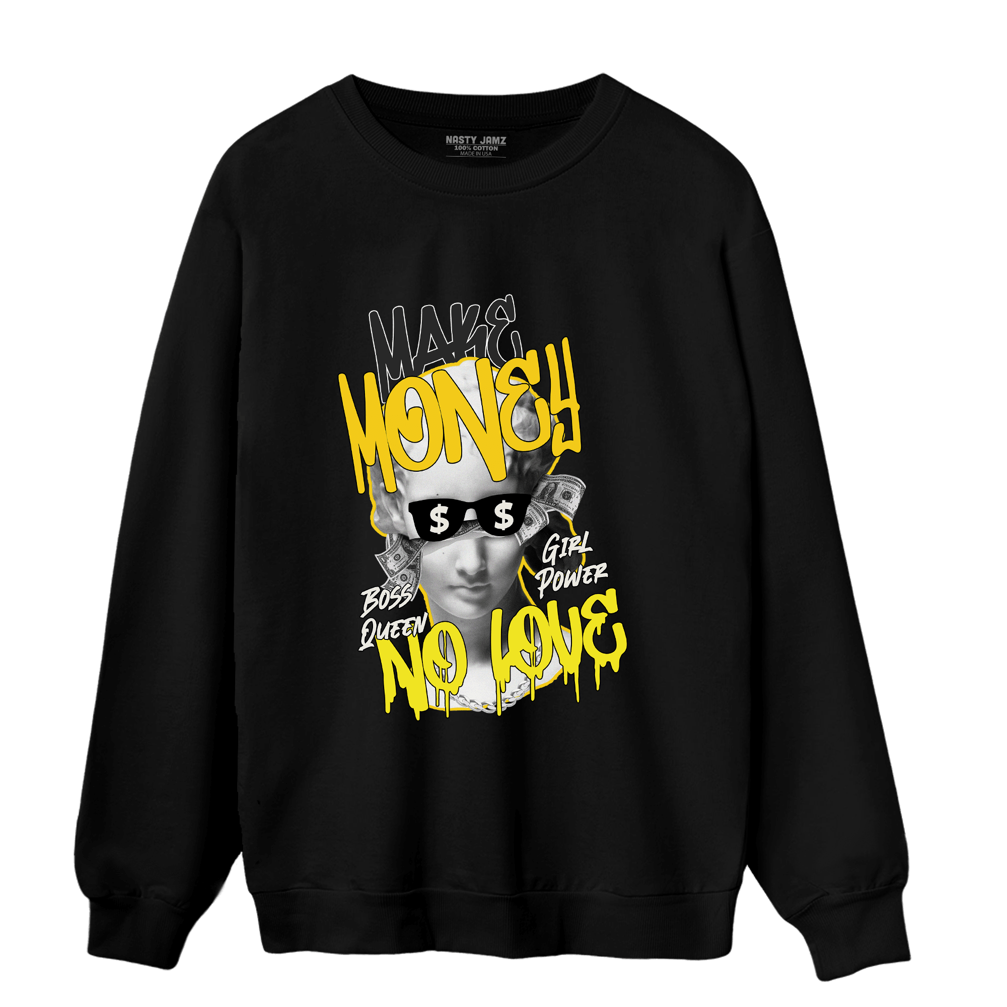 Vivid Sulfur 4s Sweatshirt Match Make Money No Love - NastyJamz