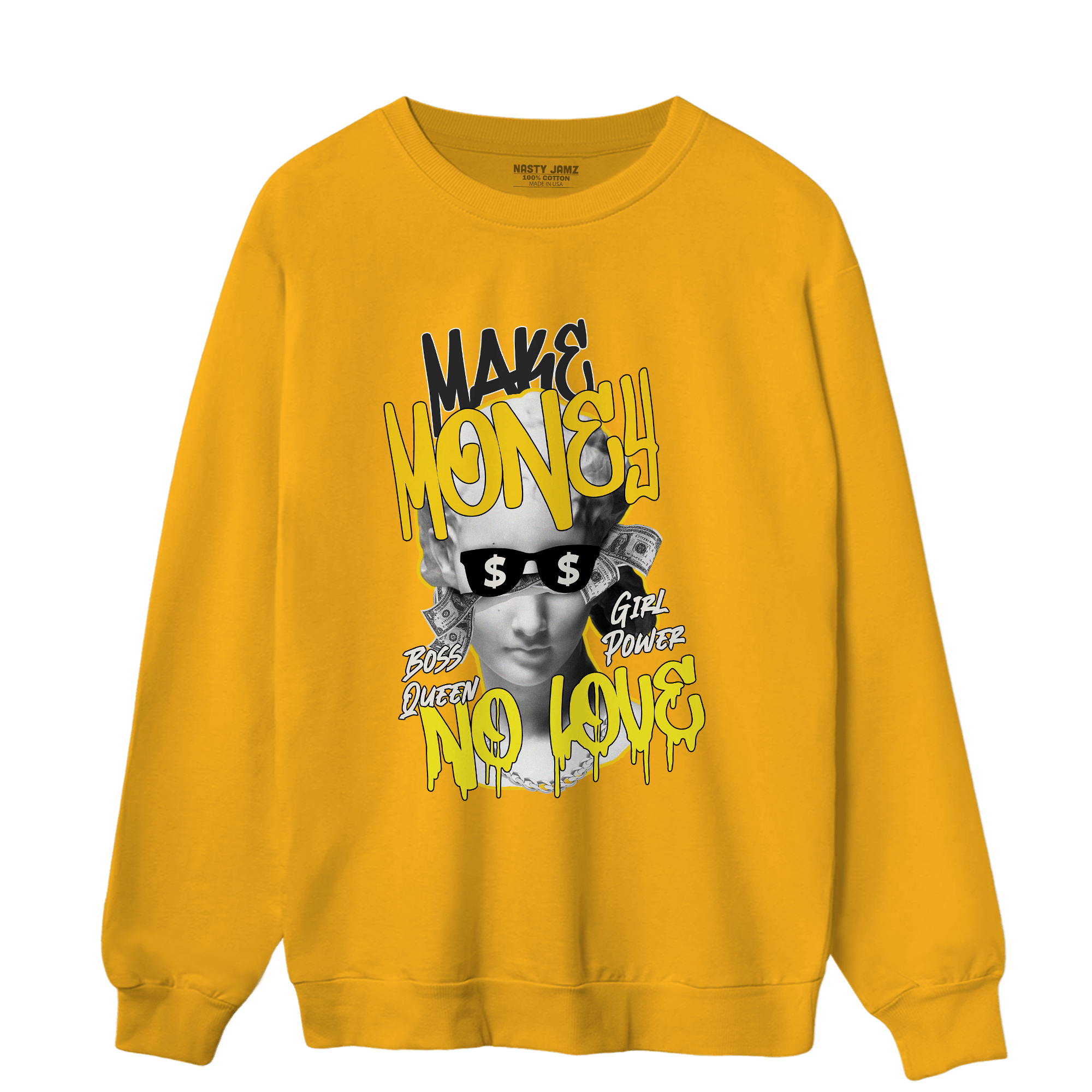 Vivid Sulfur 4s Sweatshirt Match Make Money No Love - NastyJamz