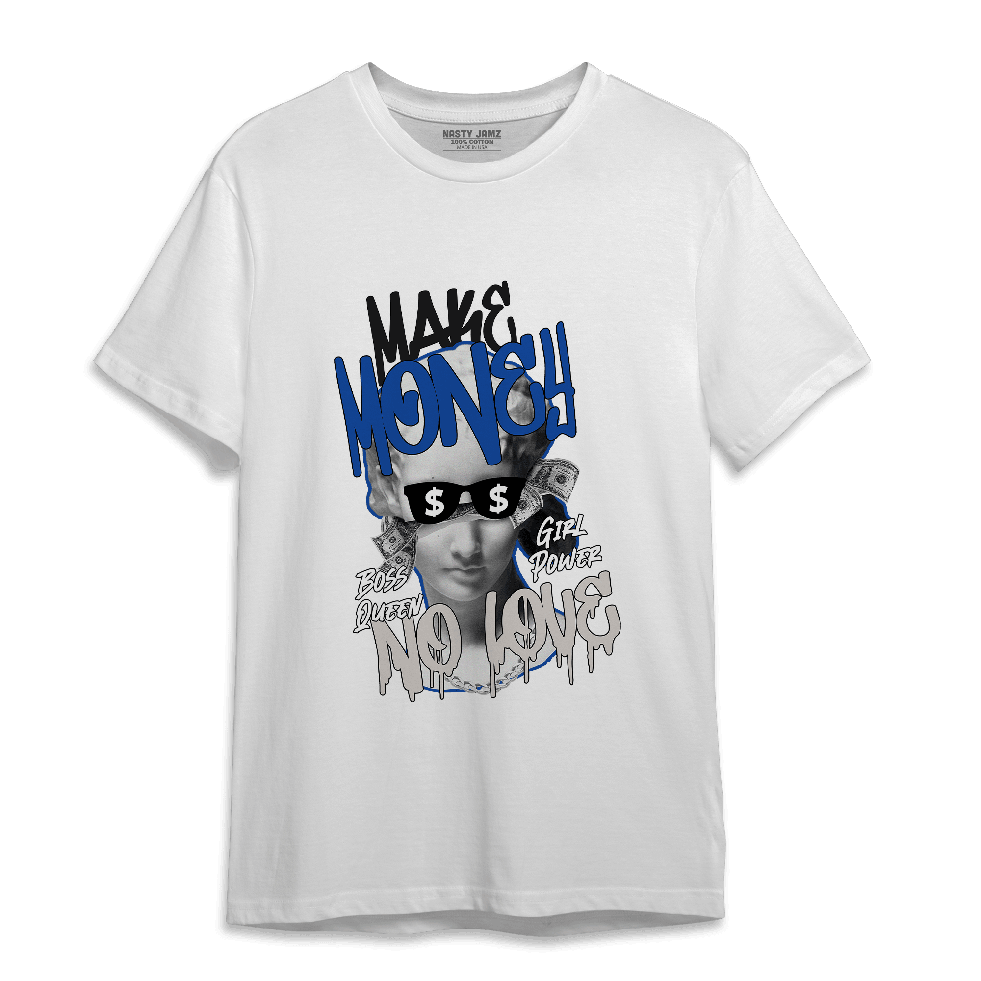 Air Max 1 86 Royal T Shirt Match Make Money No Love - NastyJamz