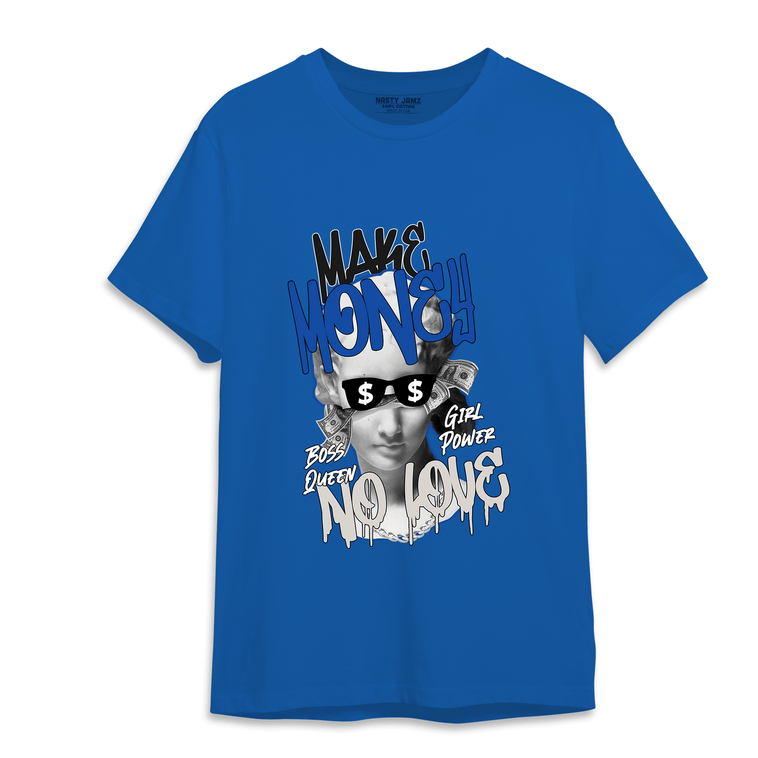 Air Max 1 86 Royal T Shirt Match Make Money No Love - NastyJamz