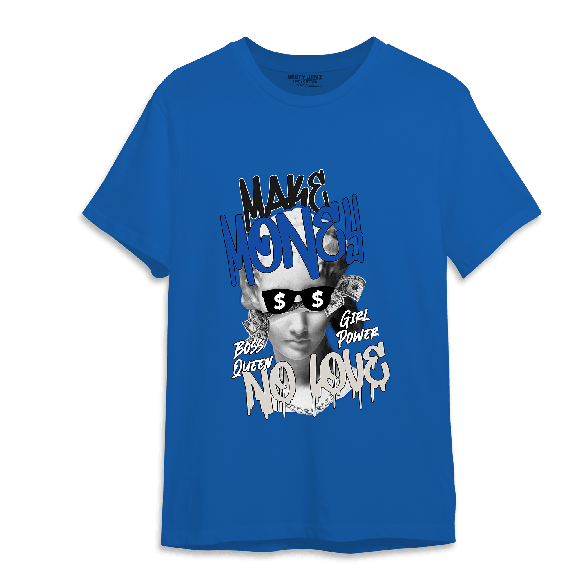 Air Max 1 86 Royal T Shirt Match Make Money No Love - NastyJamz