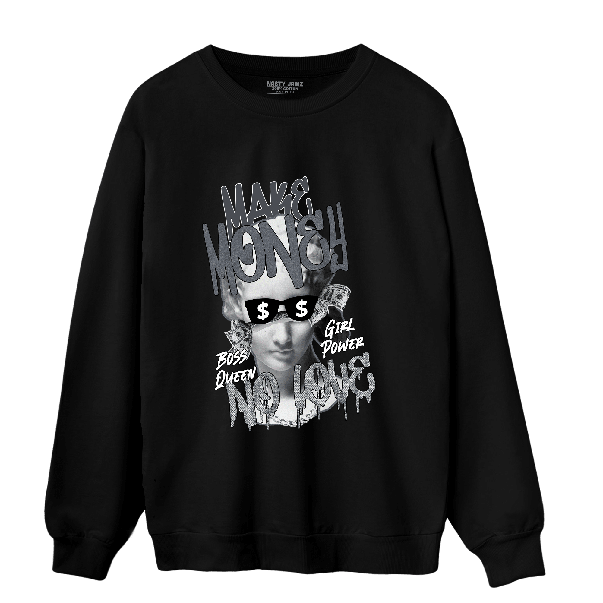 Air Max 90 Iron Grey Sweatshirt Match Make Money No Love - NastyJamz