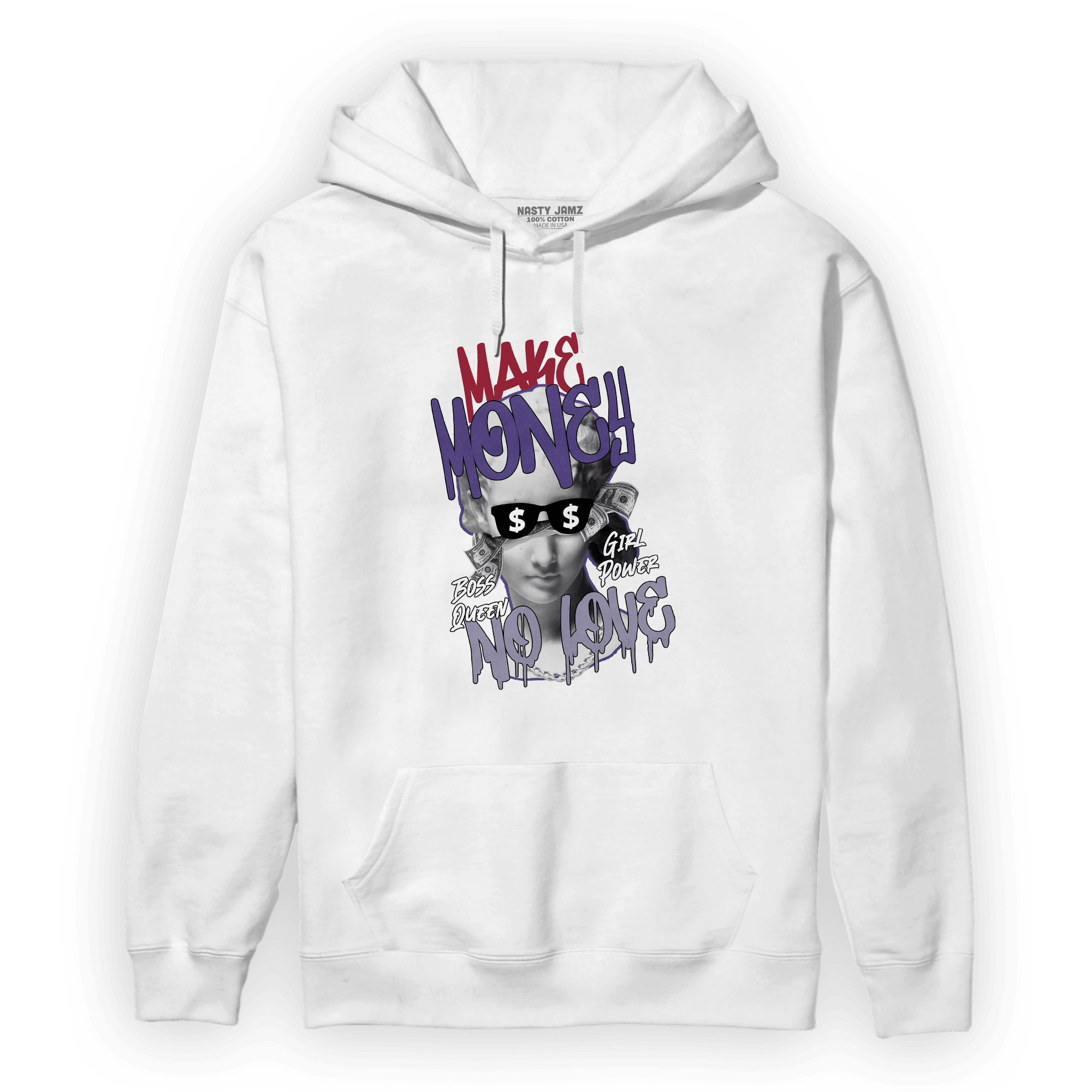Dunk Low Plum Hoodie Match Make Money No Love - NastyJamz