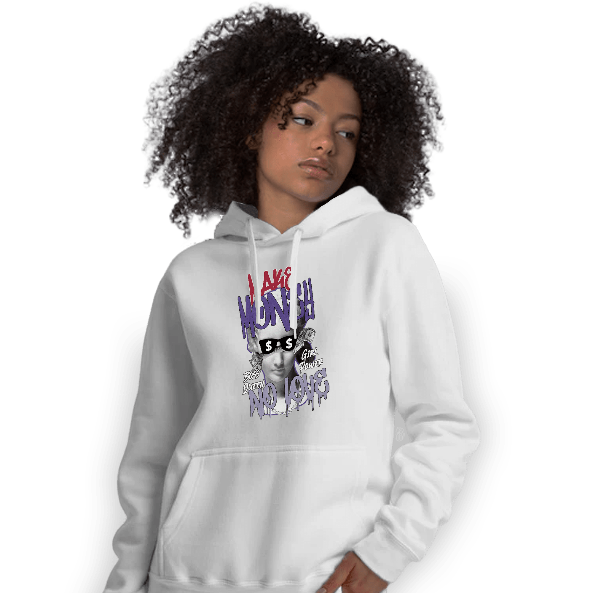 Dunk Low Plum Hoodie Match Make Money No Love - NastyJamz