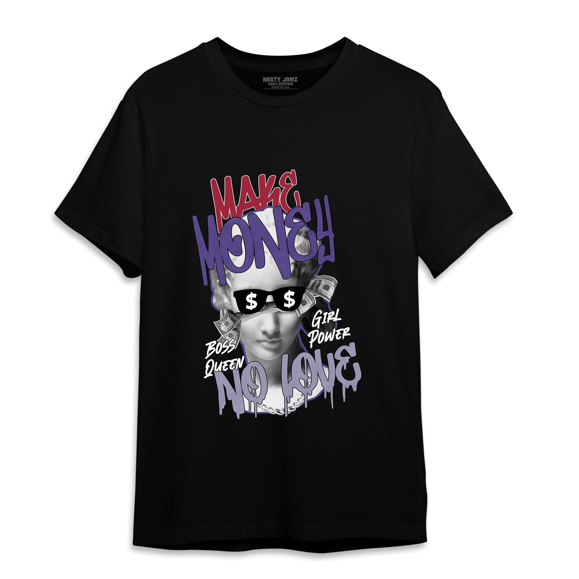 Dunk Low Plum T Shirt Match Make Money No Love - NastyJamz