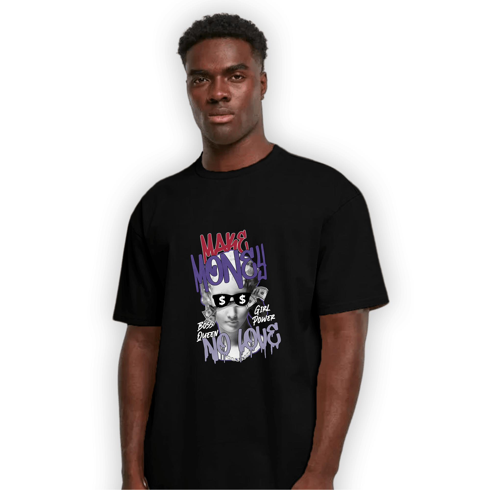 Dunk Low Plum T Shirt Match Make Money No Love - NastyJamz