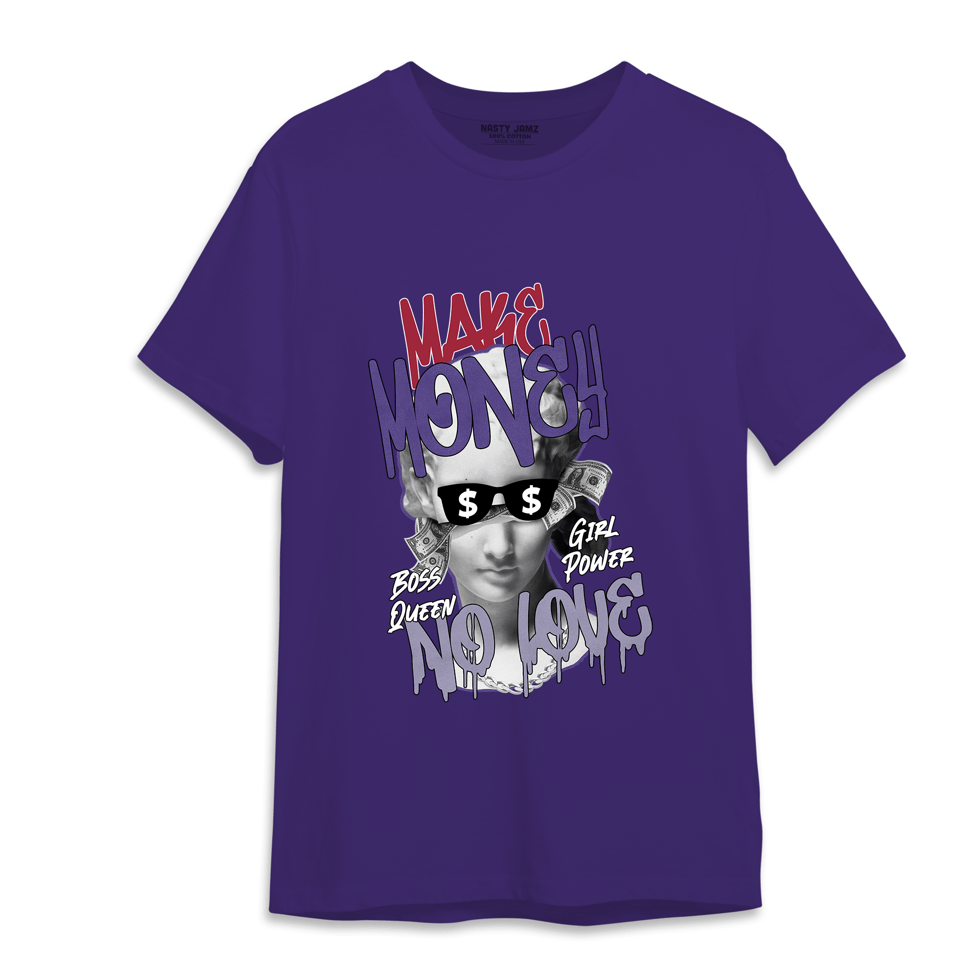 Dunk Low Plum T Shirt Match Make Money No Love - NastyJamz