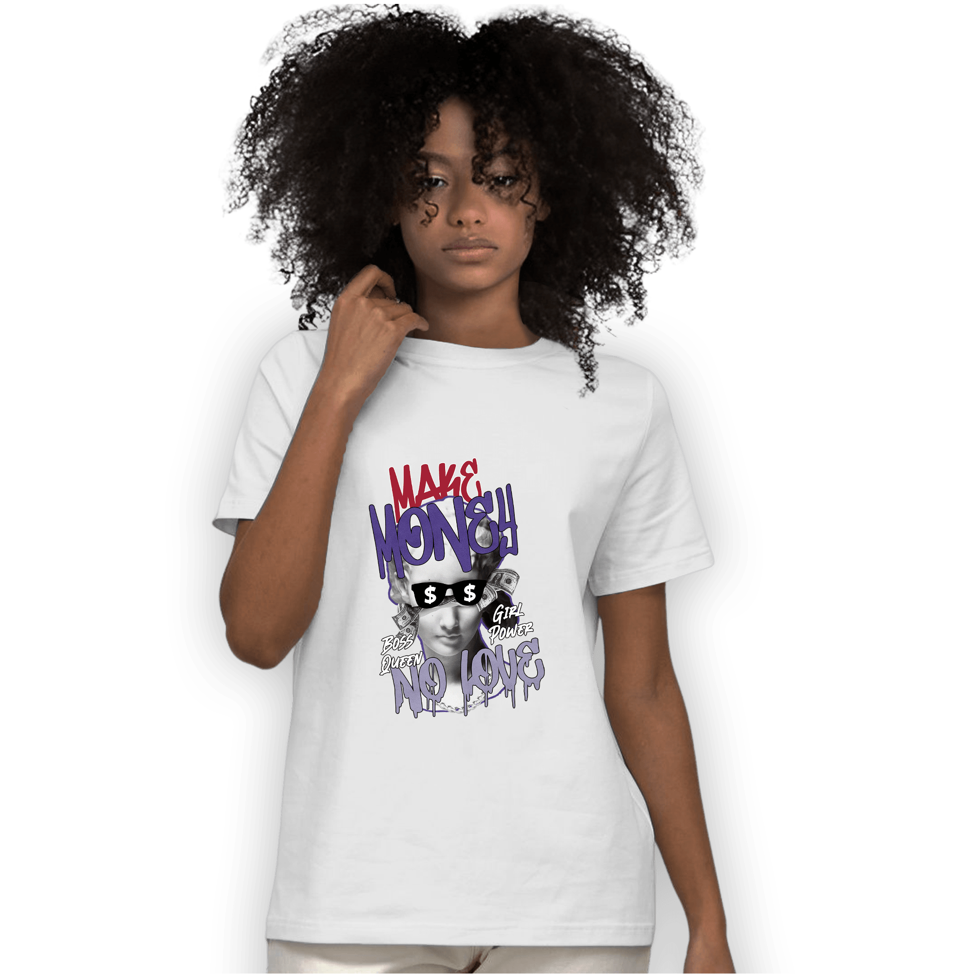 Dunk Low Plum T Shirt Match Make Money No Love - NastyJamz