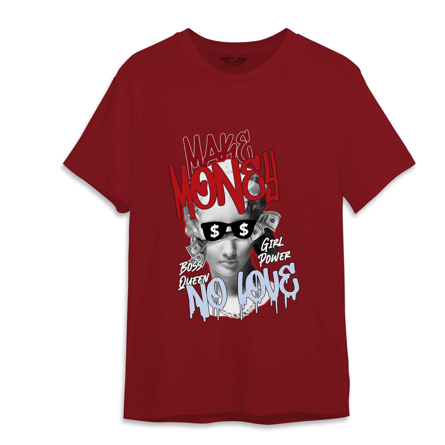 Cherry 11s T Shirt Match Make Money No Love - NastyJamz
