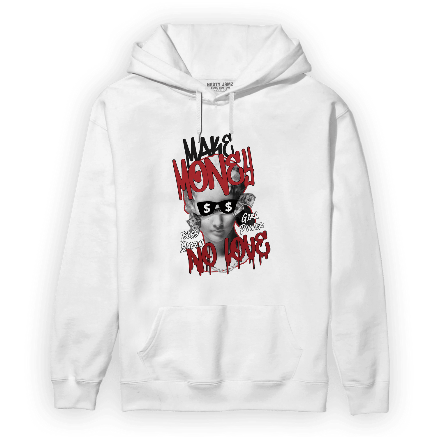 Cherry 12s Hoodie Match Make Money No Love - NastyJamz