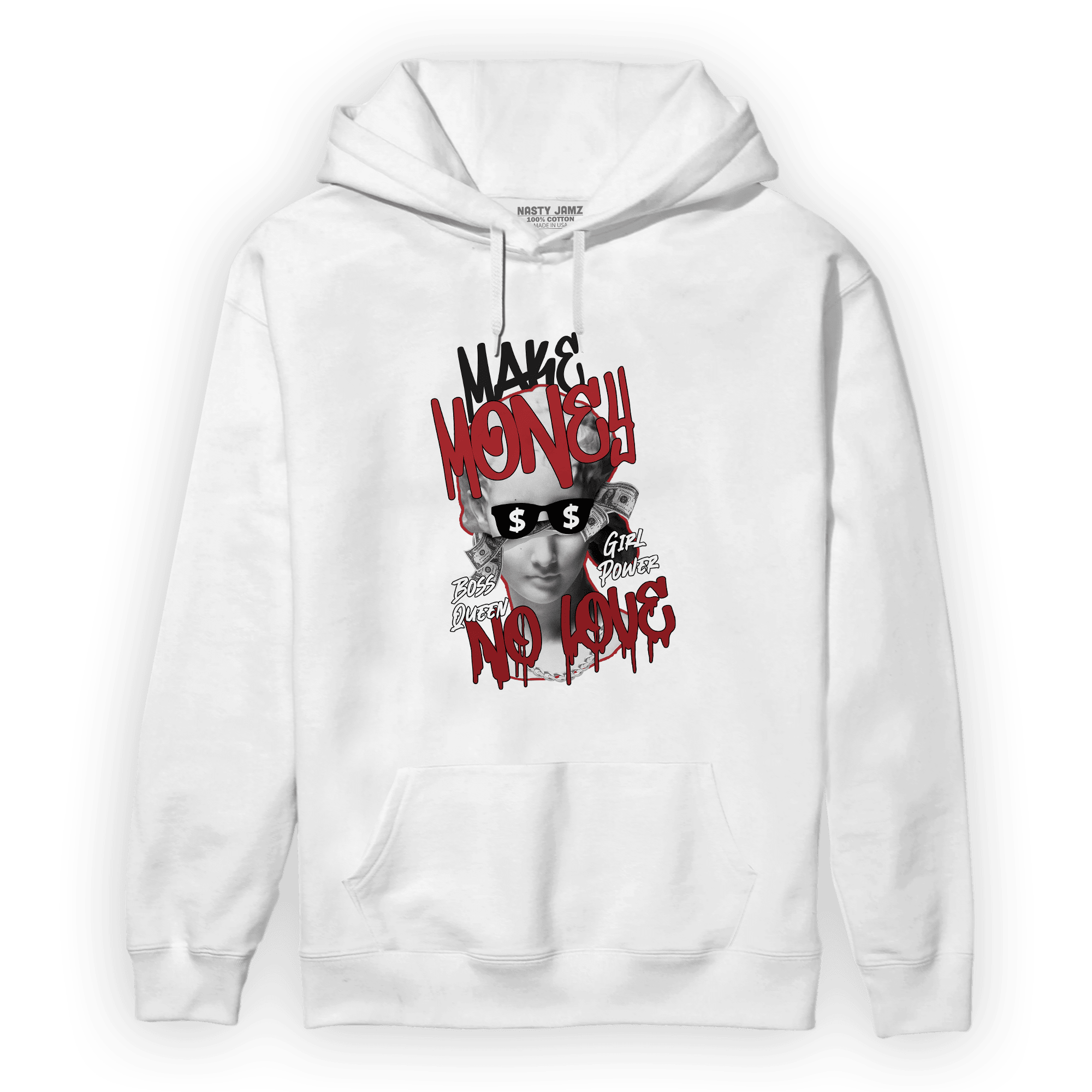Cherry 12s Hoodie Match Make Money No Love - NastyJamz