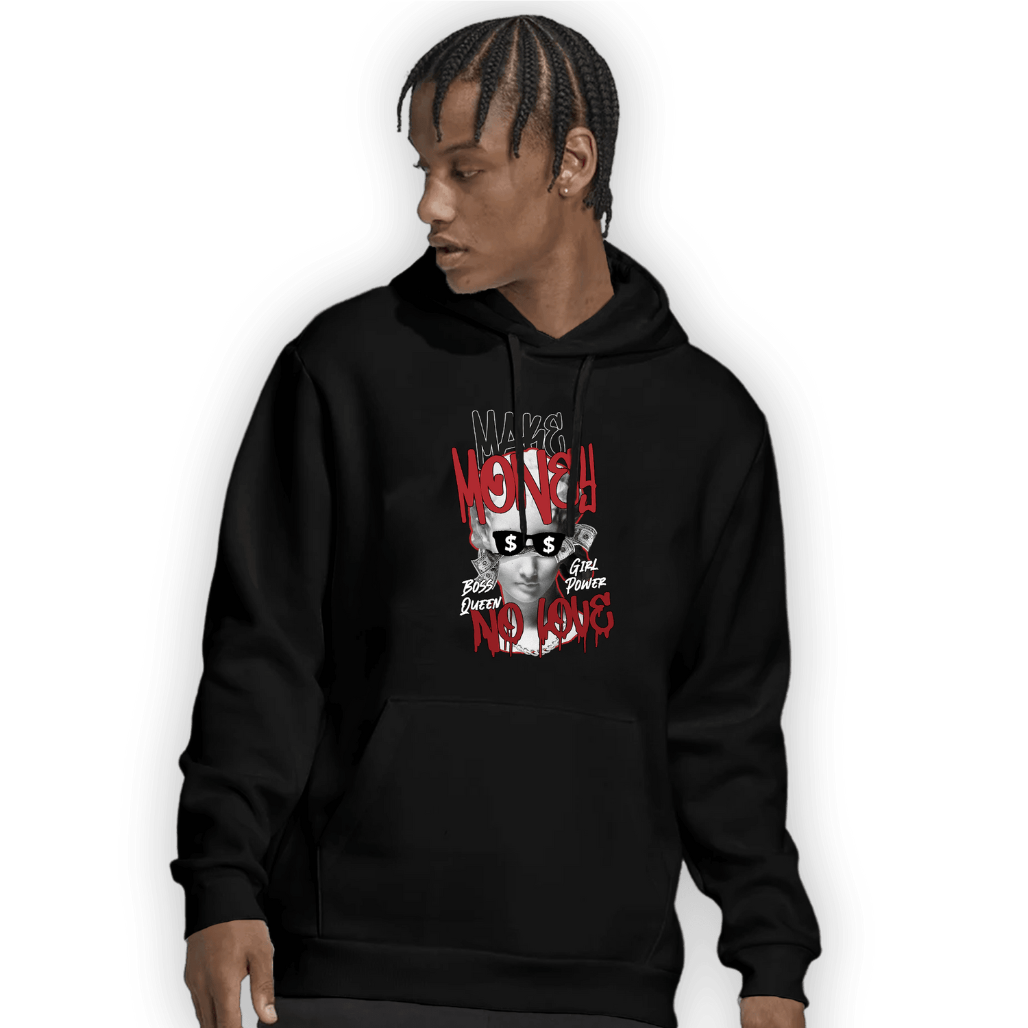 Cherry 12s Hoodie Match Make Money No Love - NastyJamz