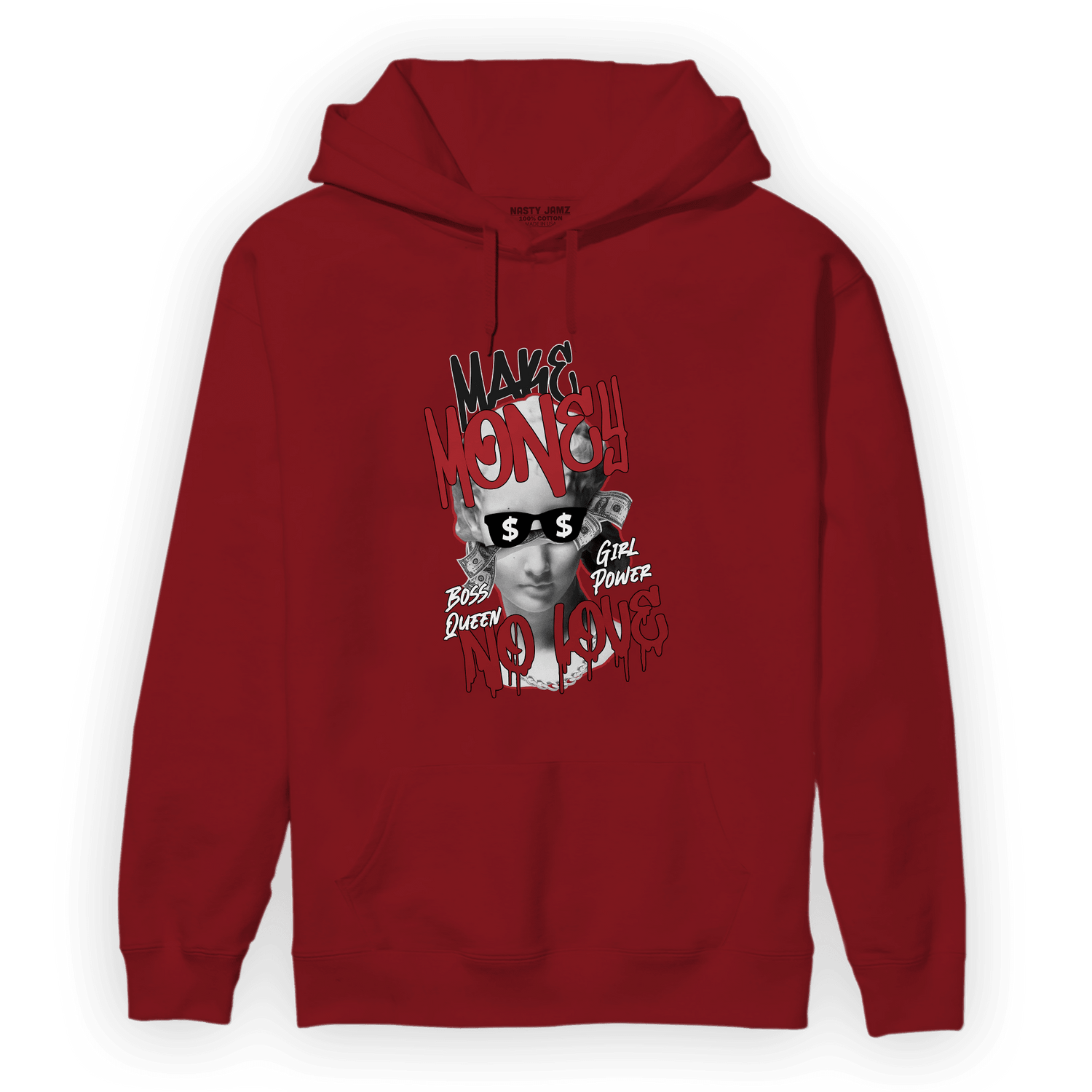 Cherry 12s Hoodie Match Make Money No Love - NastyJamz