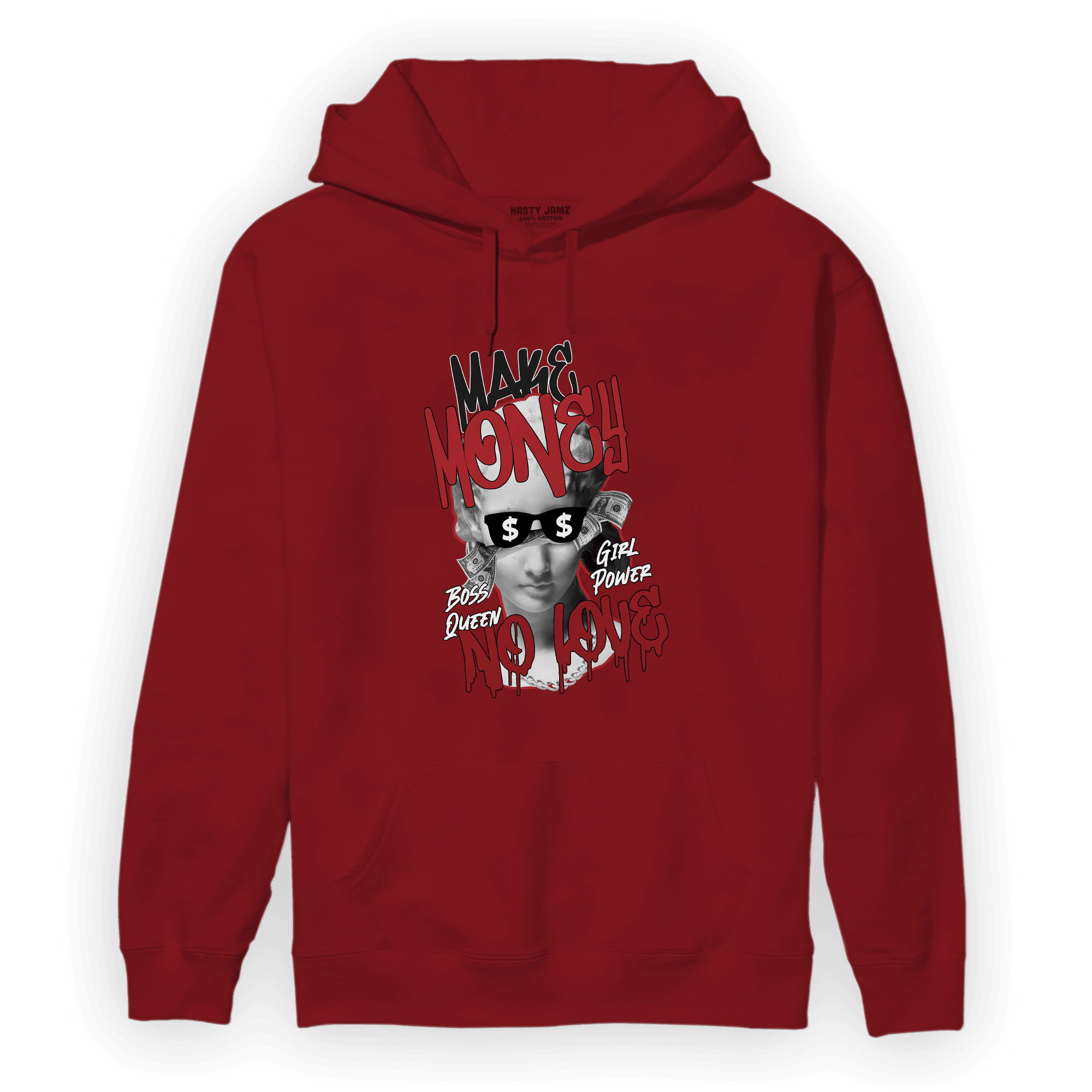 Cherry 12s Hoodie Match Make Money No Love - NastyJamz