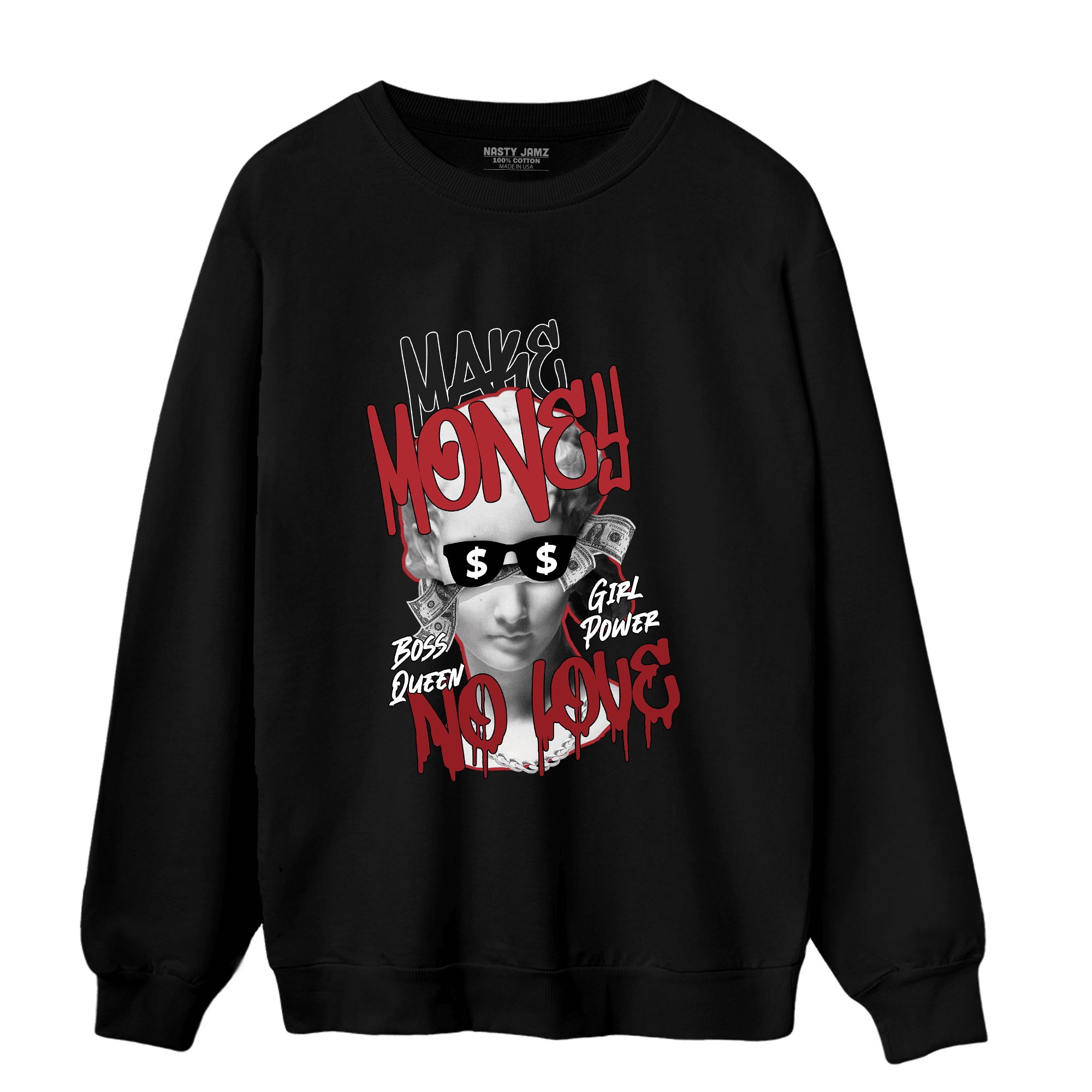 Cherry 12s Sweatshirt Match Make Money No Love - NastyJamz