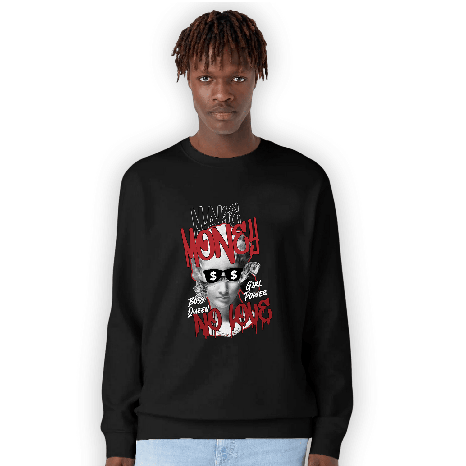 Cherry 12s Sweatshirt Match Make Money No Love - NastyJamz