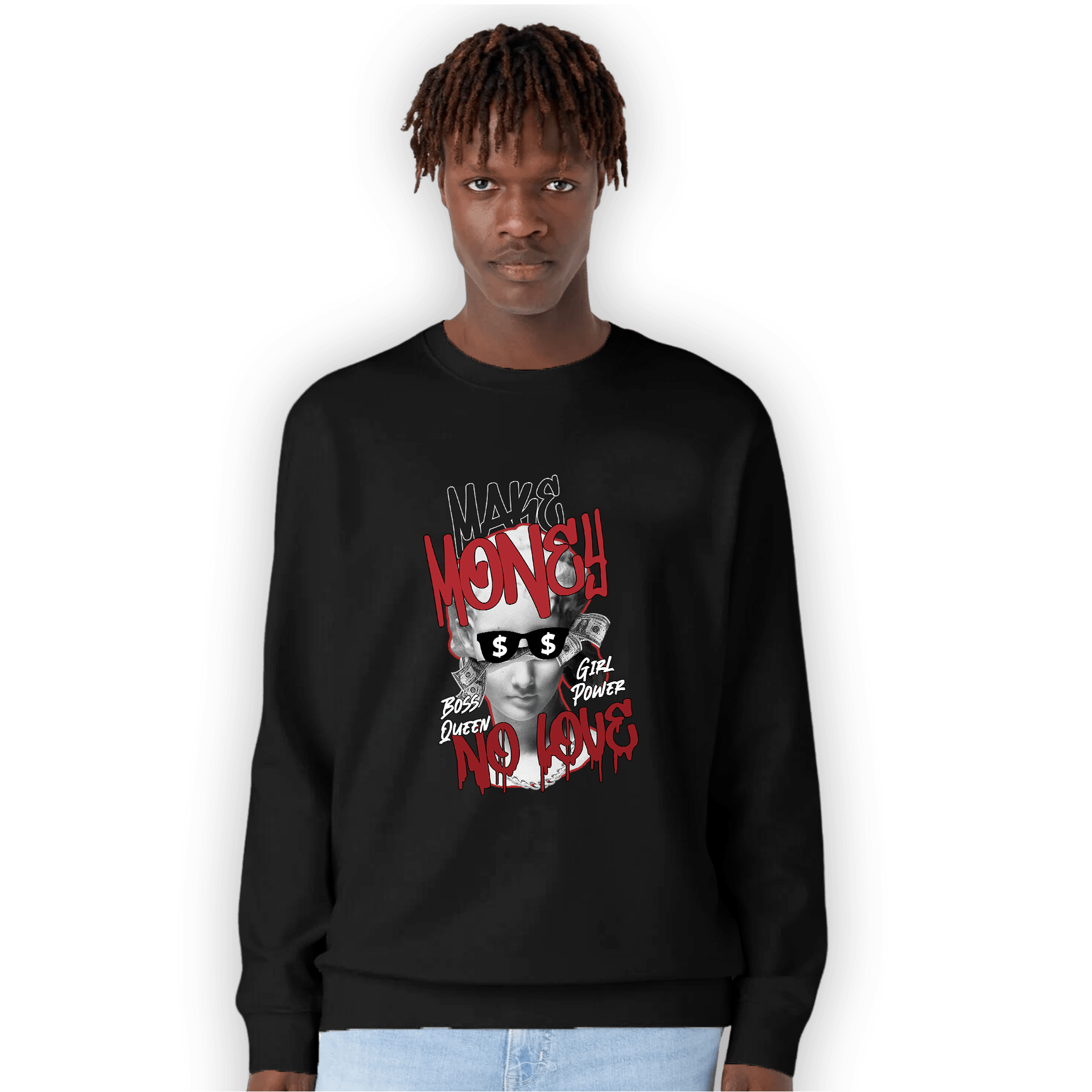 Cherry 12s Sweatshirt Match Make Money No Love - NastyJamz