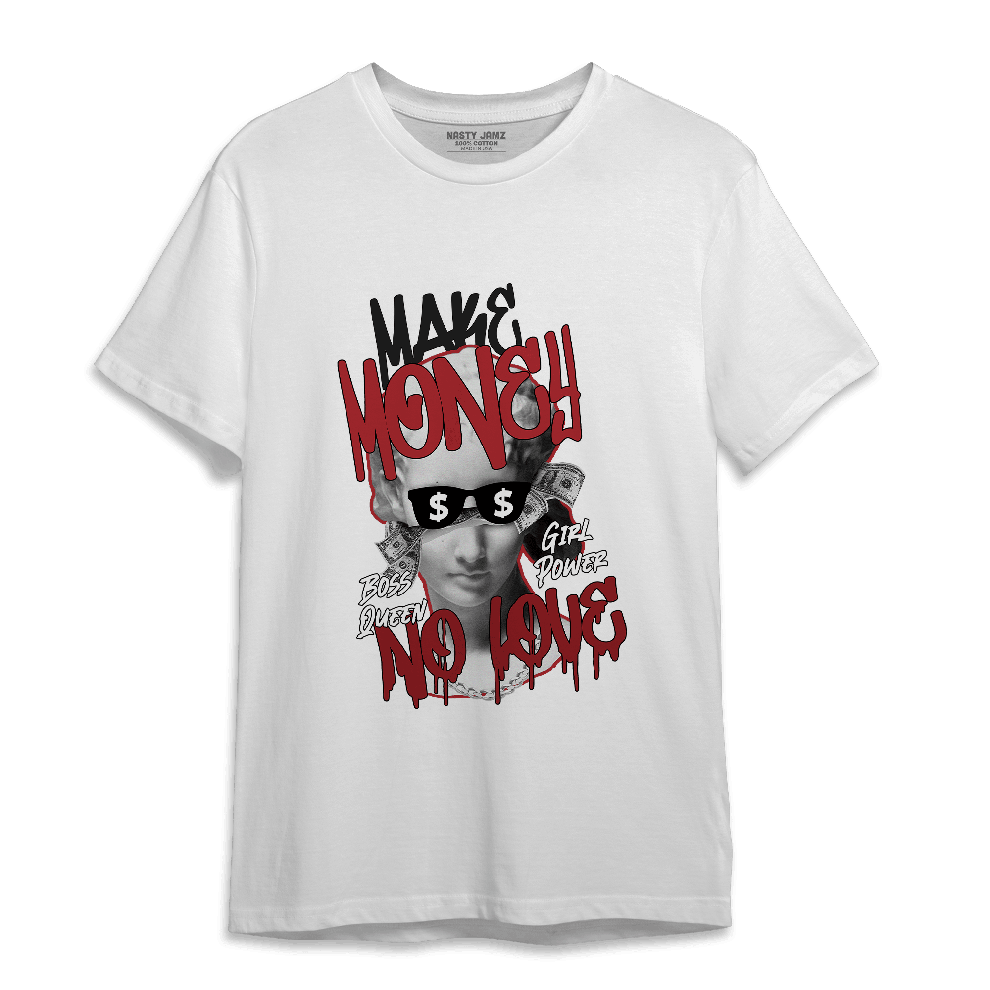Cherry 12s T Shirt Match Make Money No Love - NastyJamz