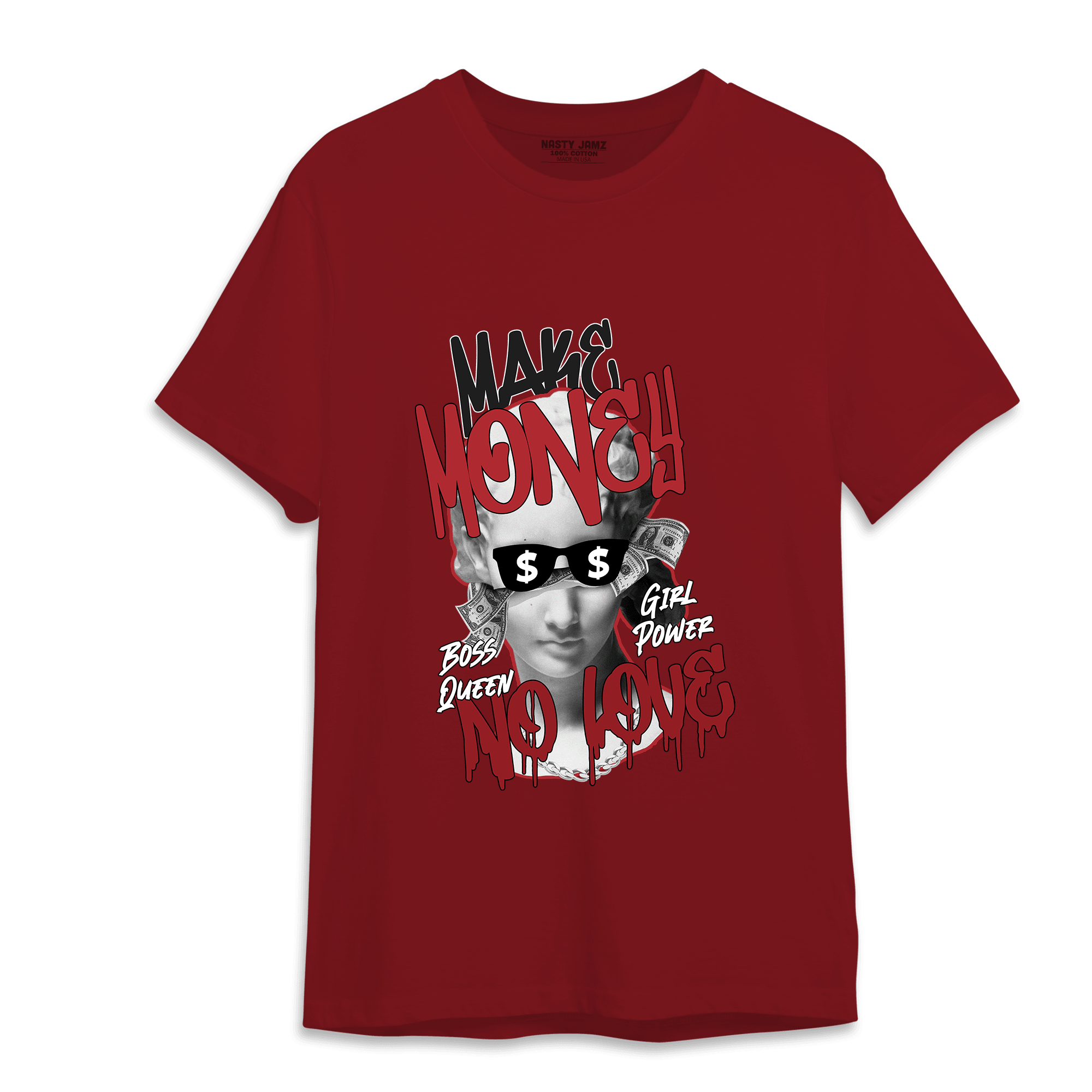 Cherry 12s T Shirt Match Make Money No Love - NastyJamz