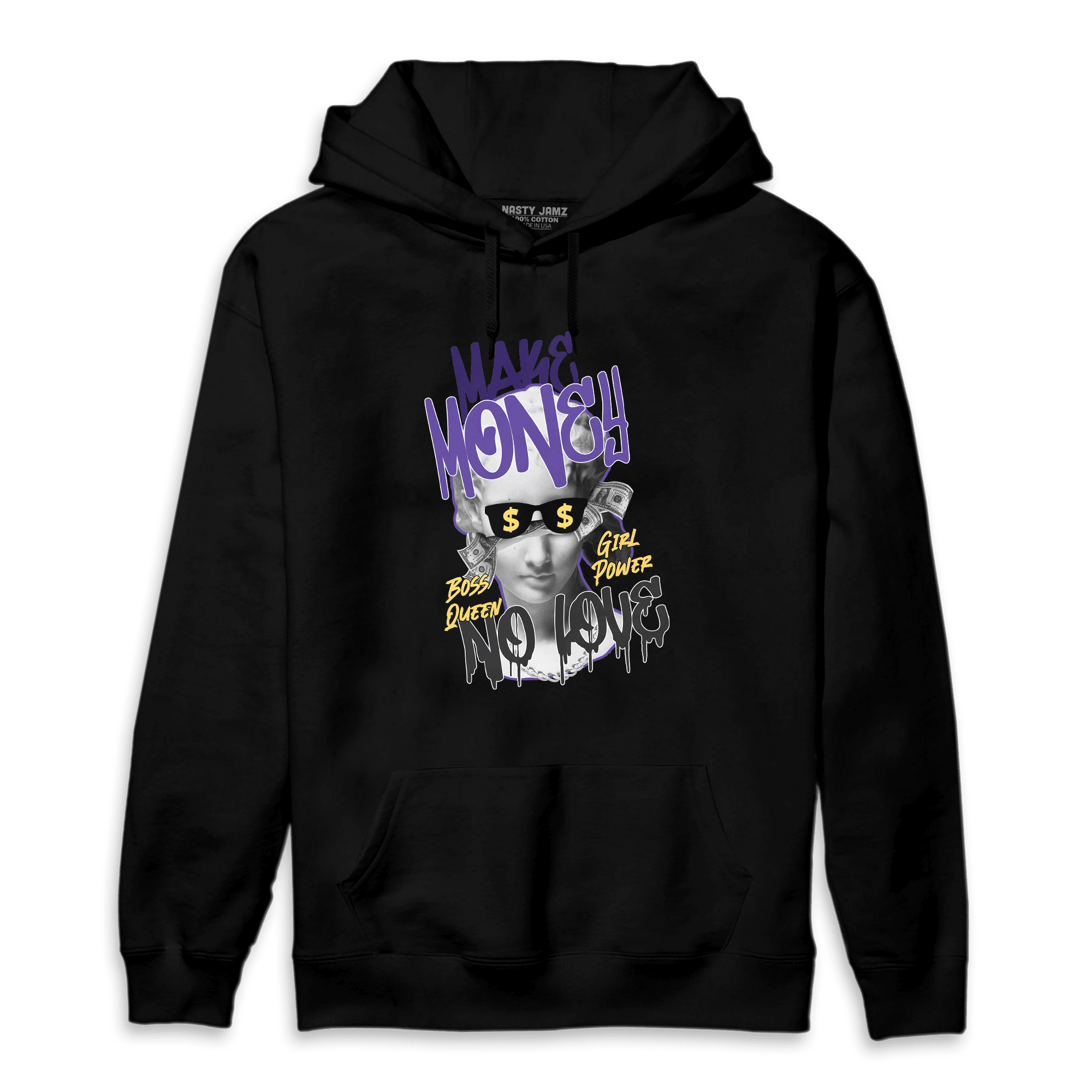 Field Purple 12s Hoodie Match Make Money No Love - NastyJamz