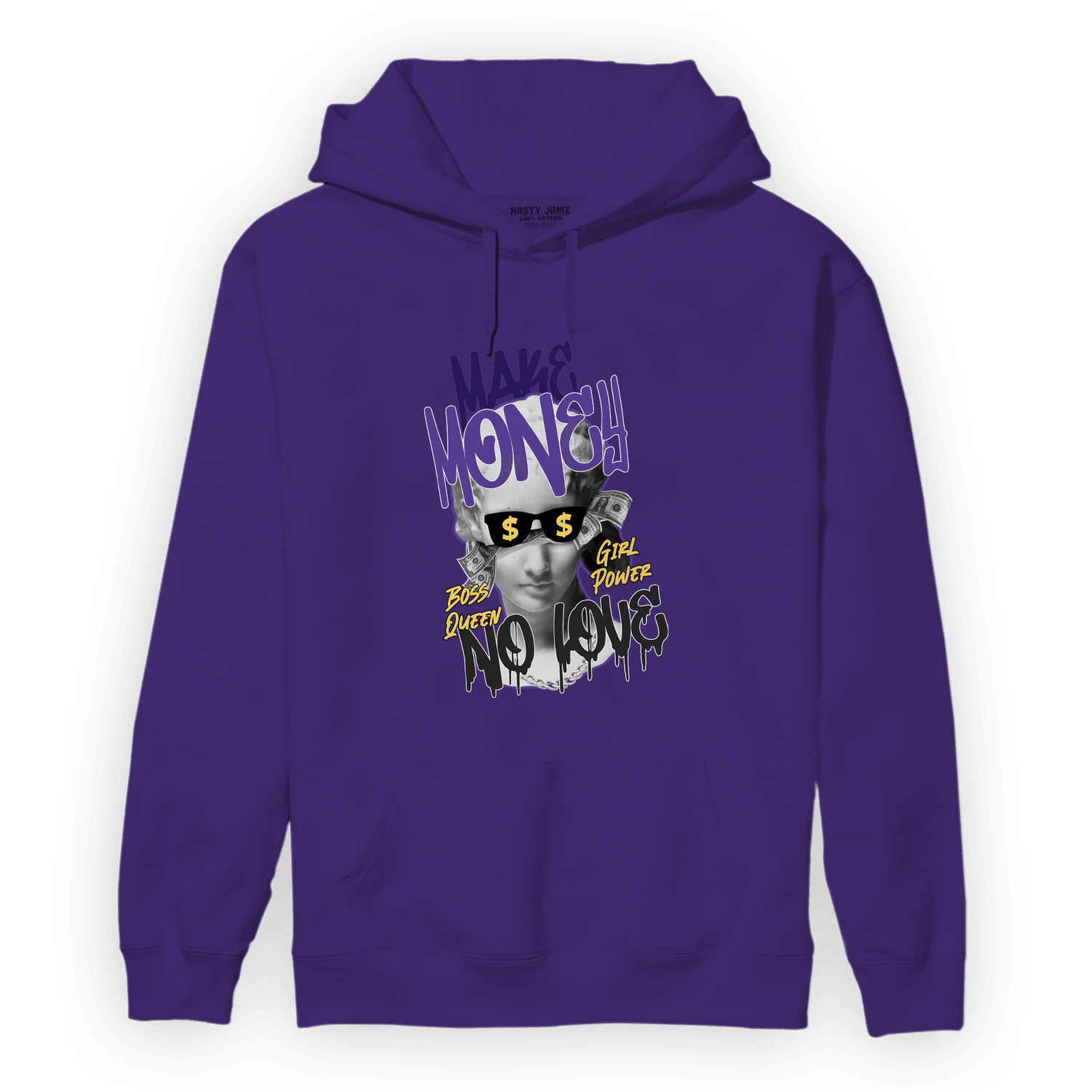 Field Purple 12s Hoodie Match Make Money No Love - NastyJamz