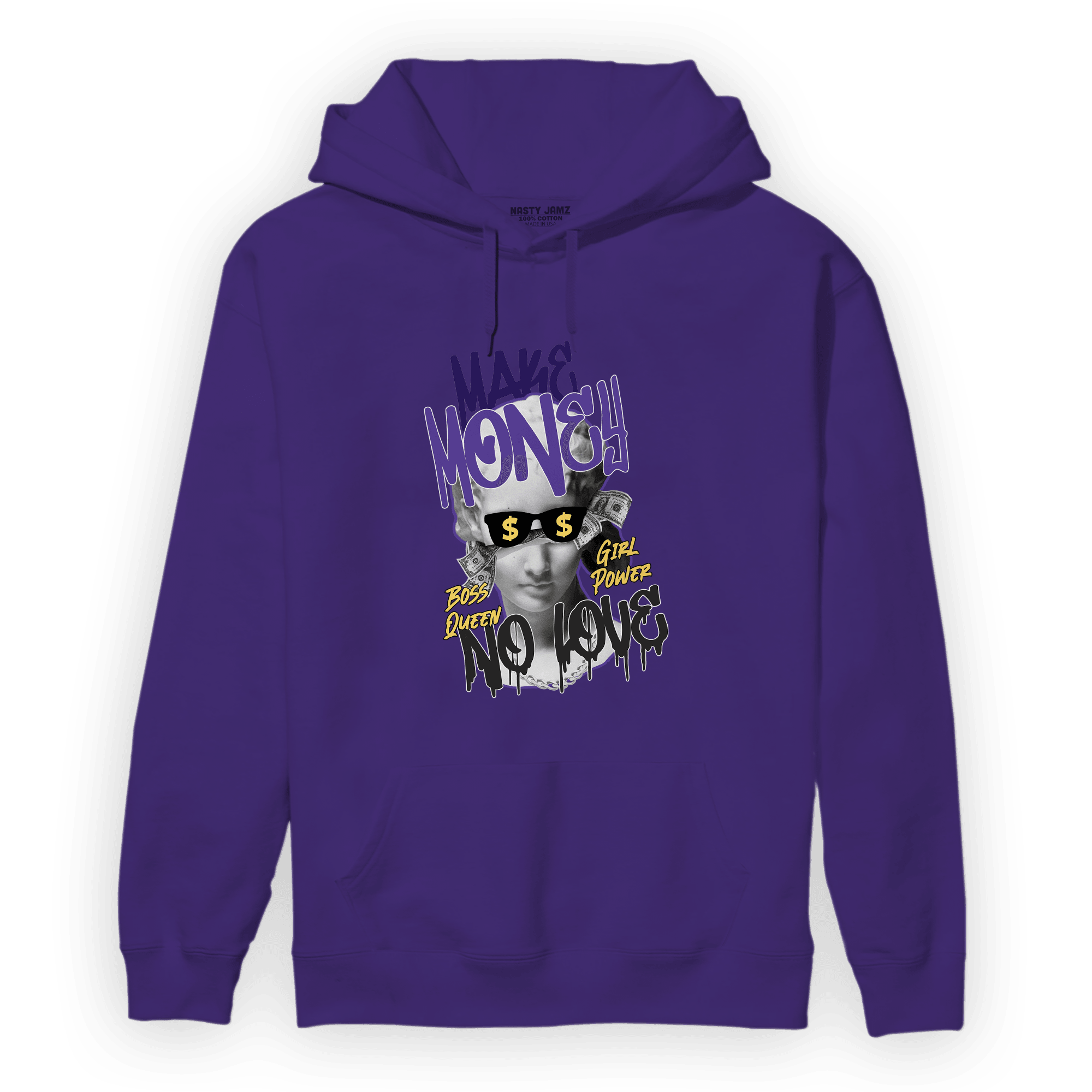 Field Purple 12s Hoodie Match Make Money No Love - NastyJamz