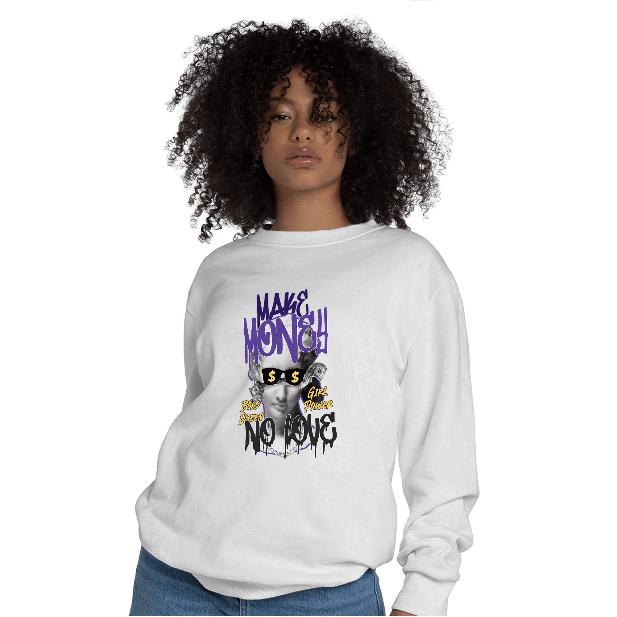 Field Purple 12s Sweatshirt Match Make Money No Love - NastyJamz