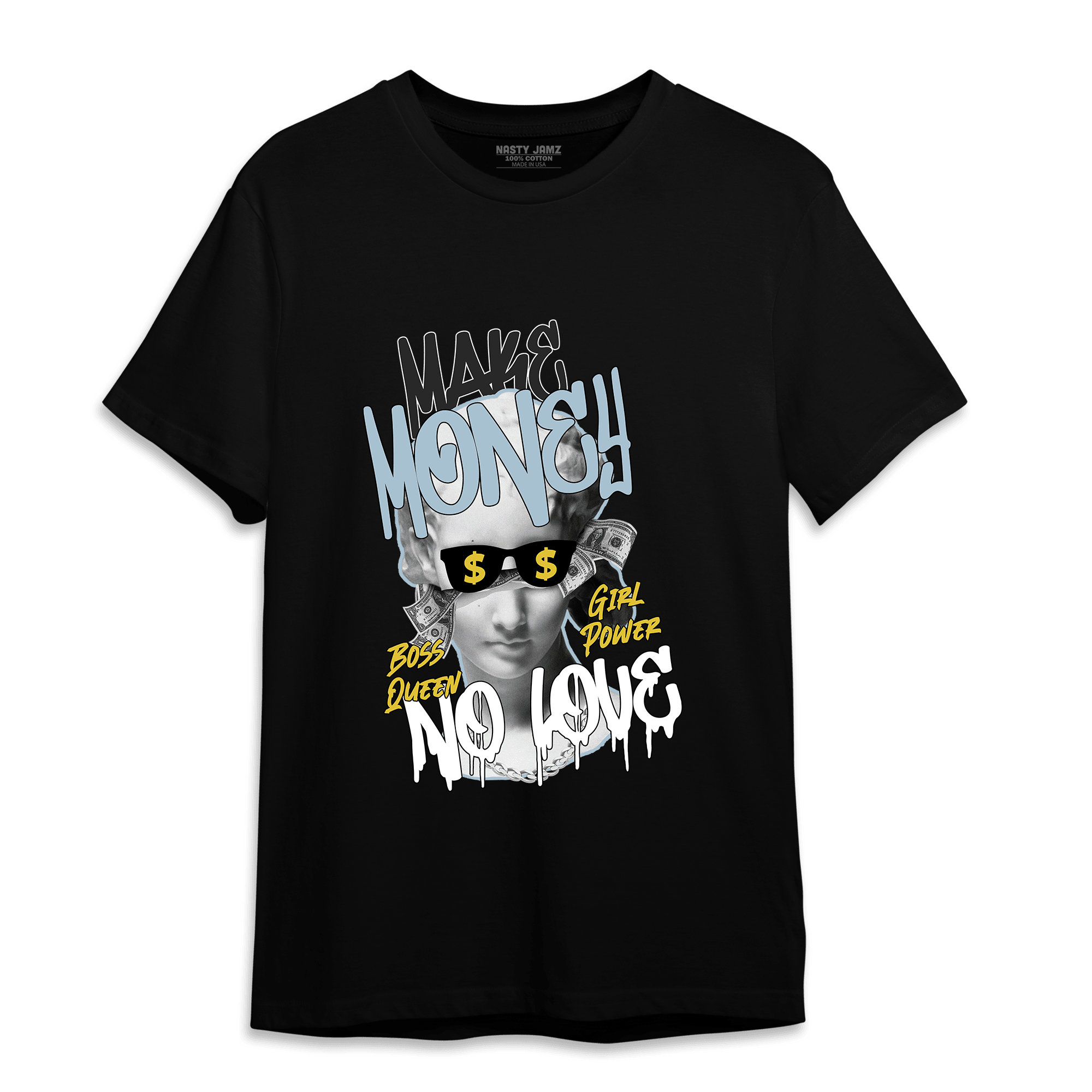 Blue Grey 13s T Shirt Match Make Money No Love - NastyJamz