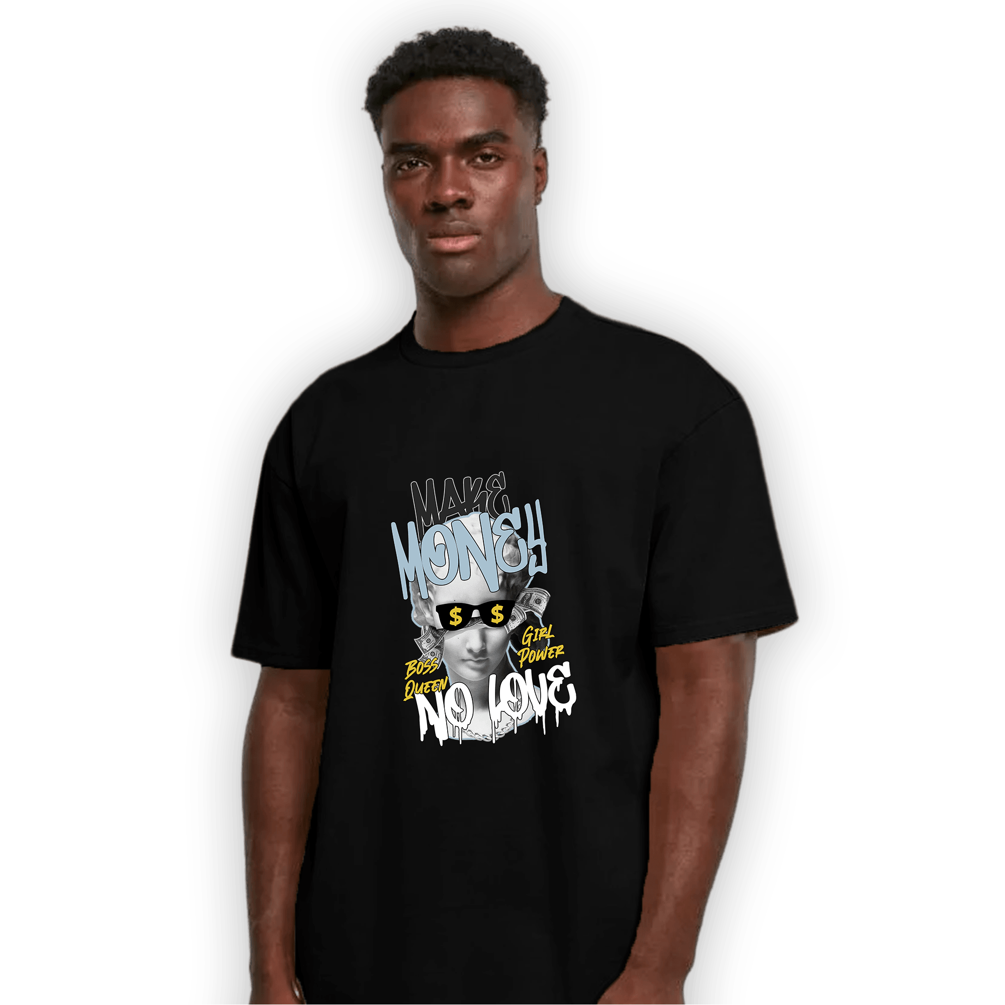 Blue Grey 13s T Shirt Match Make Money No Love - NastyJamz