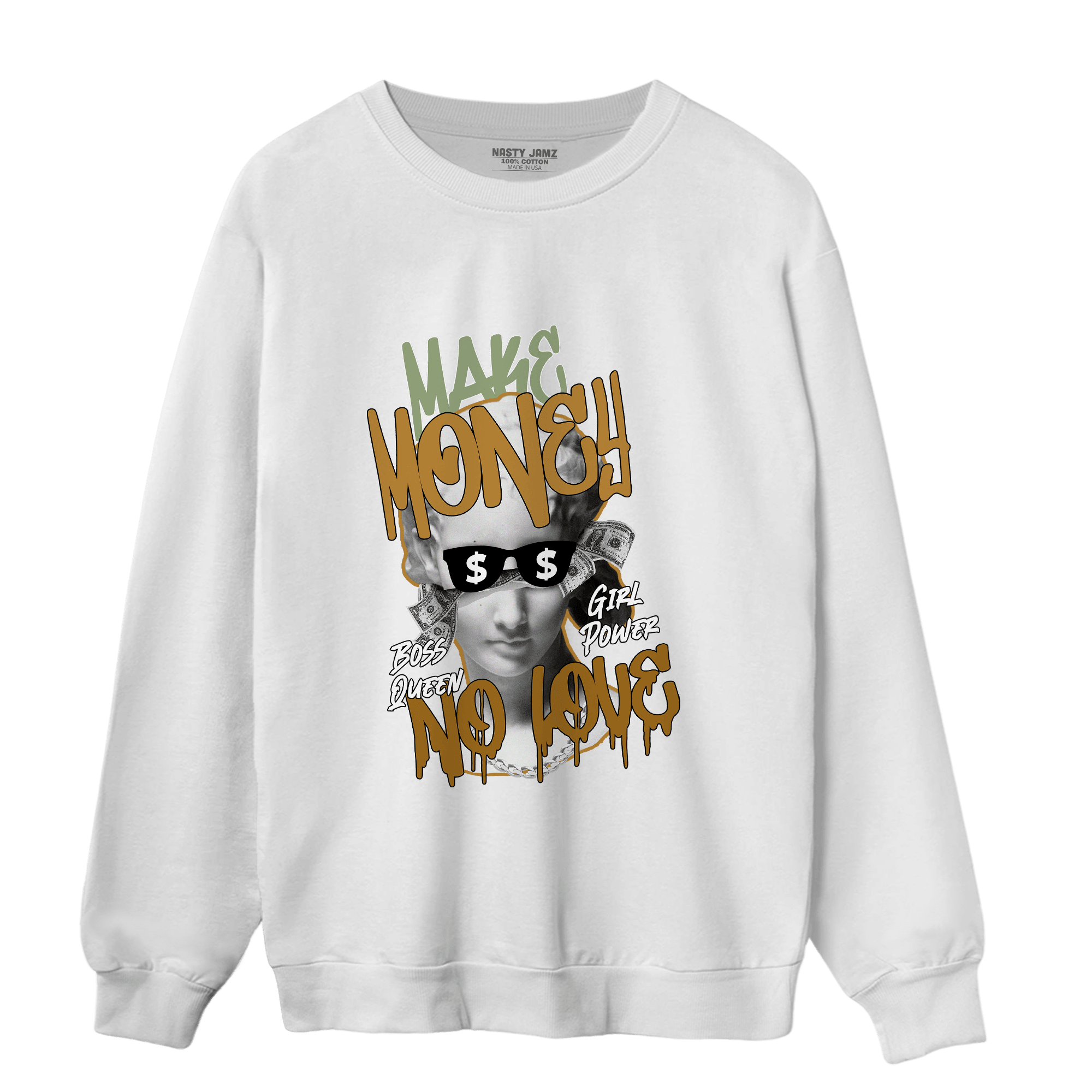 Wheat 13s Sweatshirt Match Make Money No Love - NastyJamz