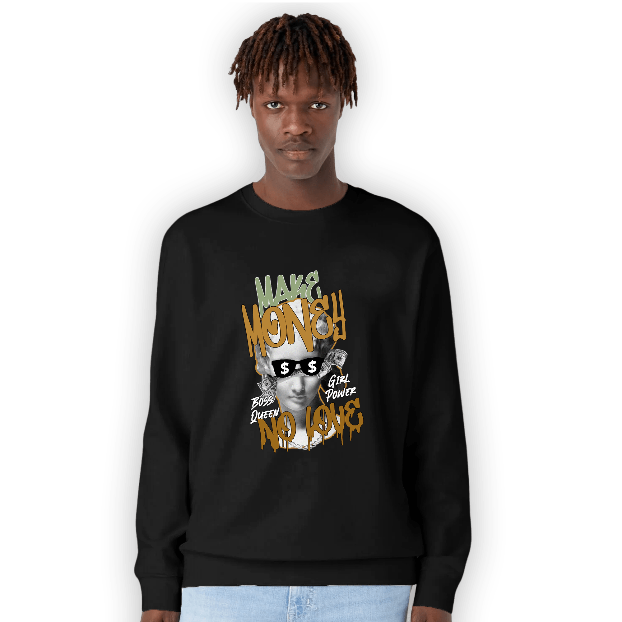 Wheat 13s Sweatshirt Match Make Money No Love - NastyJamz