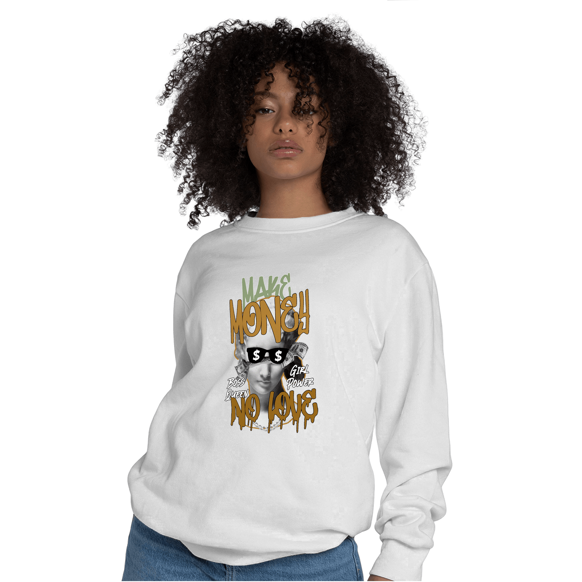Wheat 13s Sweatshirt Match Make Money No Love - NastyJamz