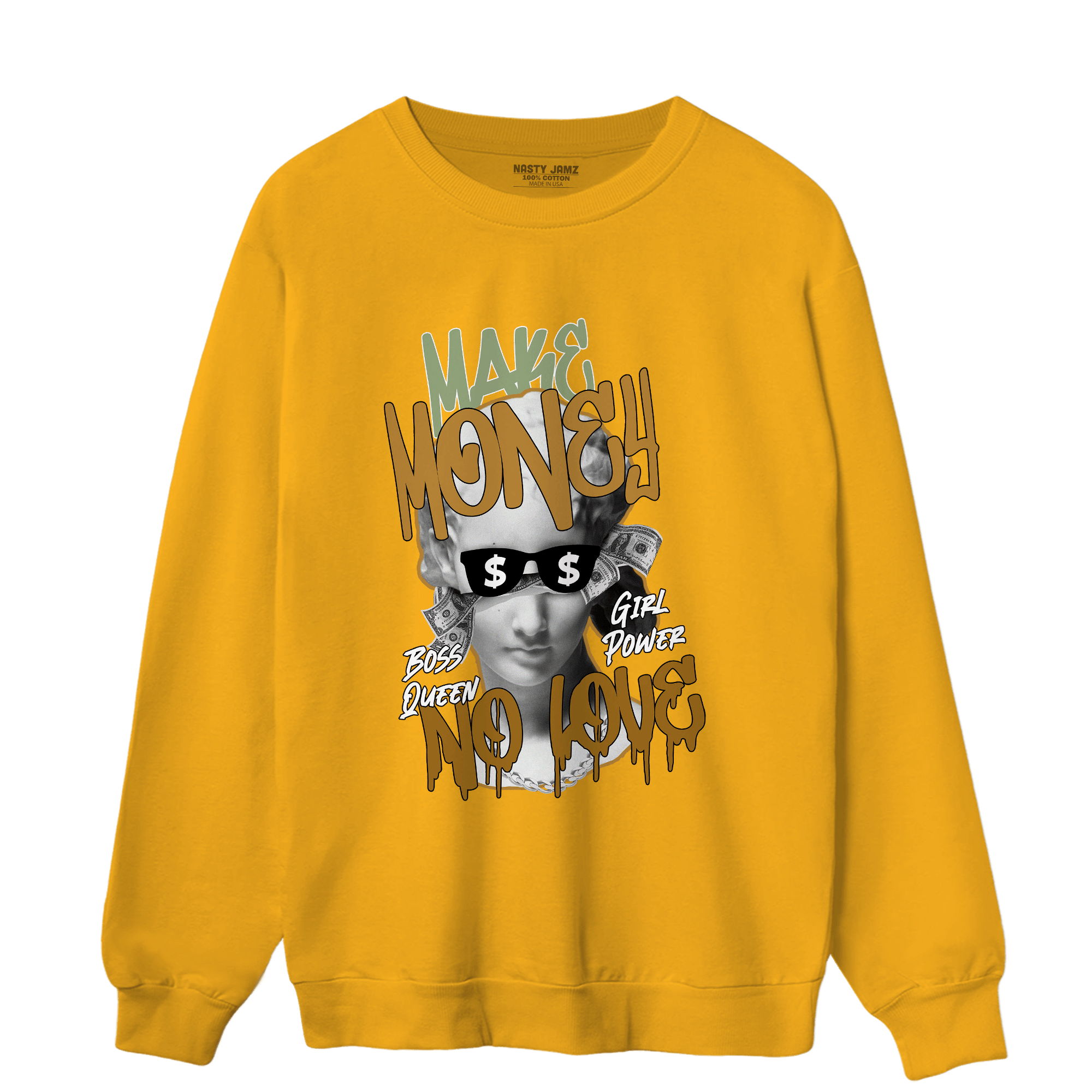 Wheat 13s Sweatshirt Match Make Money No Love - NastyJamz