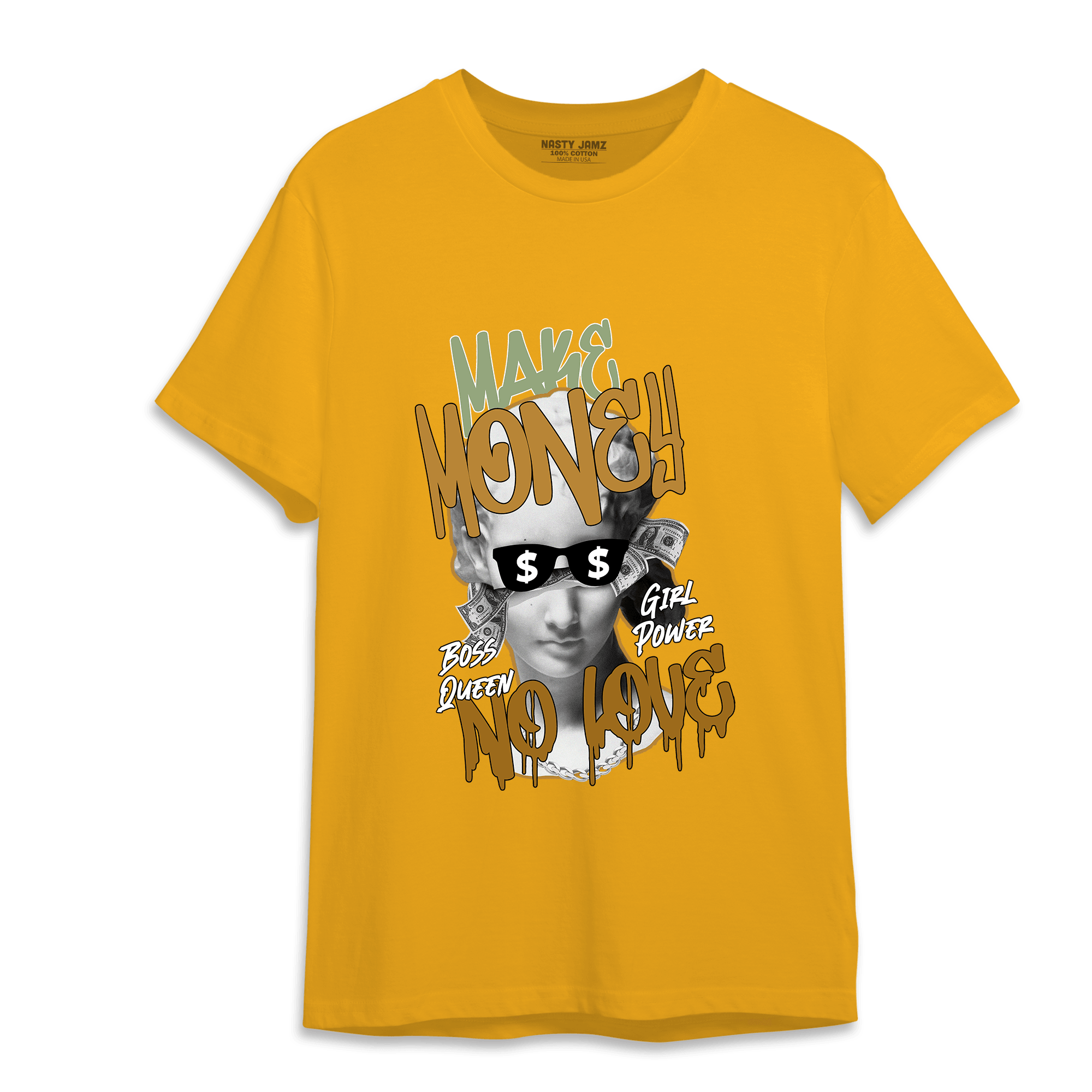 Wheat 13s T Shirt Match Make Money No Love - NastyJamz