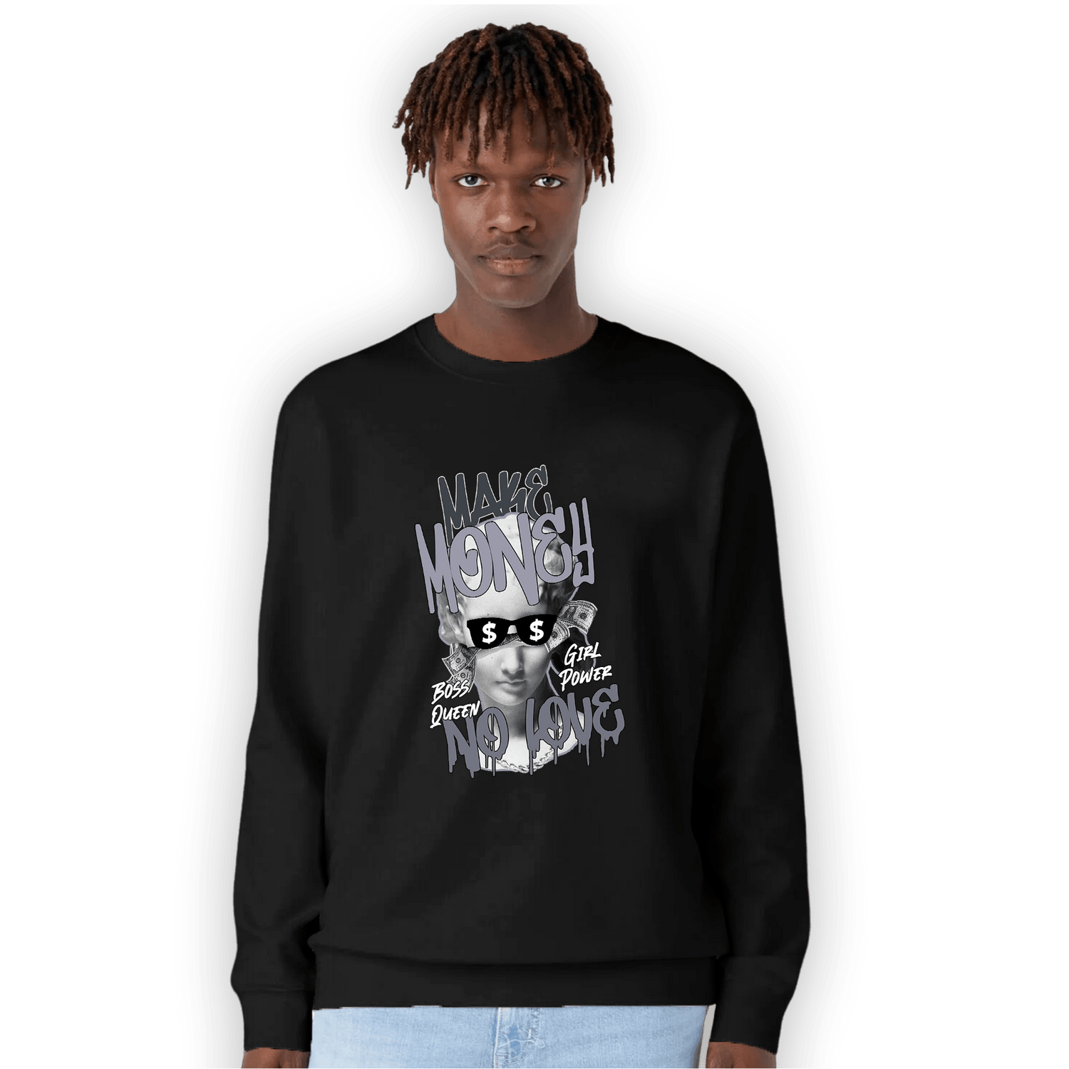 Stealth 14s Sweatshirt Match Make Money No Love - NastyJamz