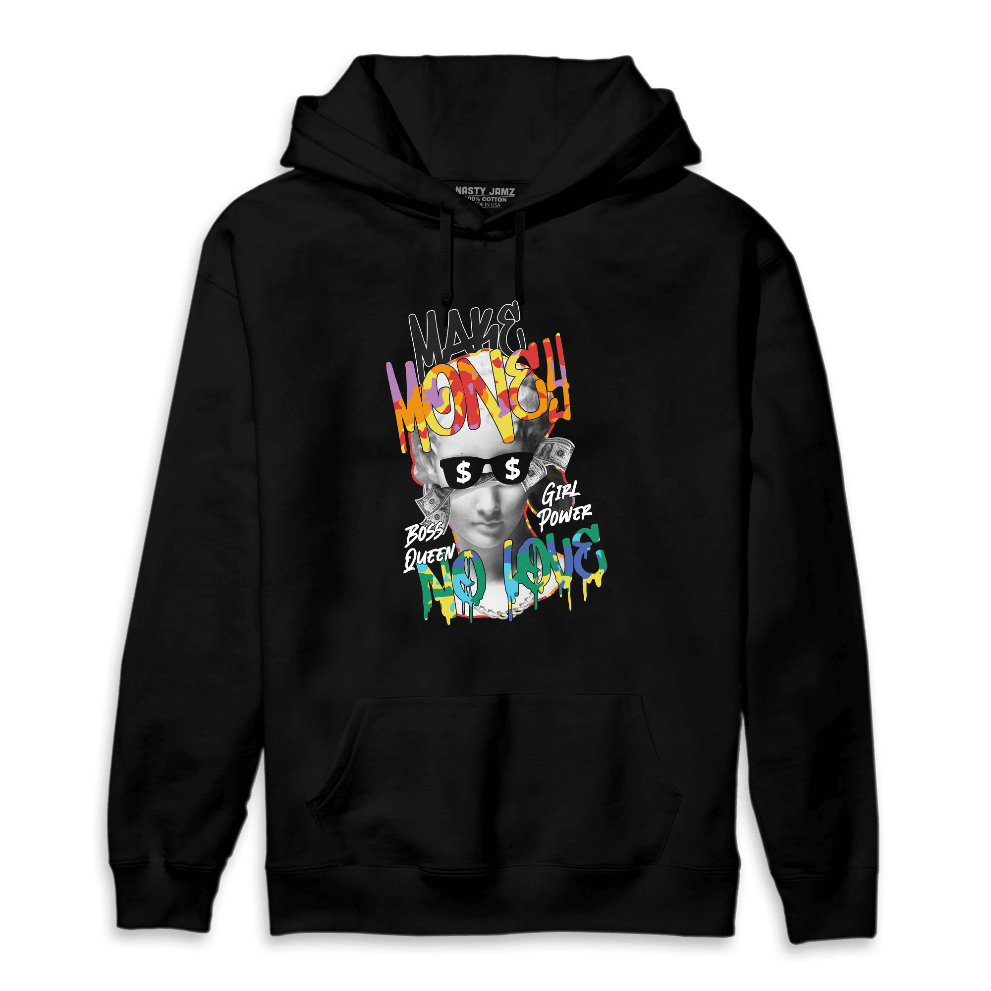 Mid GS Six Championships 1s Hoodie Match Make Money No Love - NastyJamz