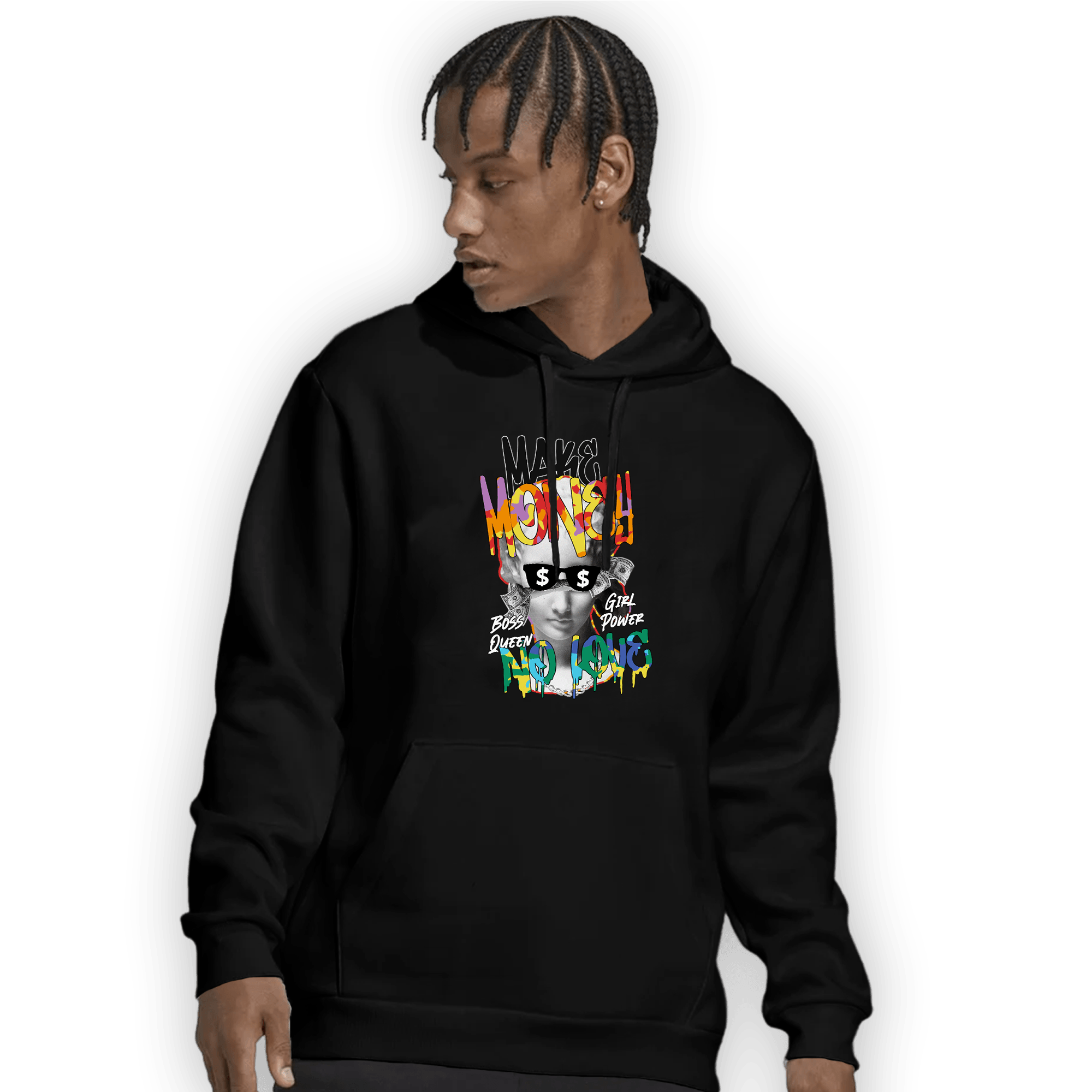Mid GS Six Championships 1s Hoodie Match Make Money No Love - NastyJamz