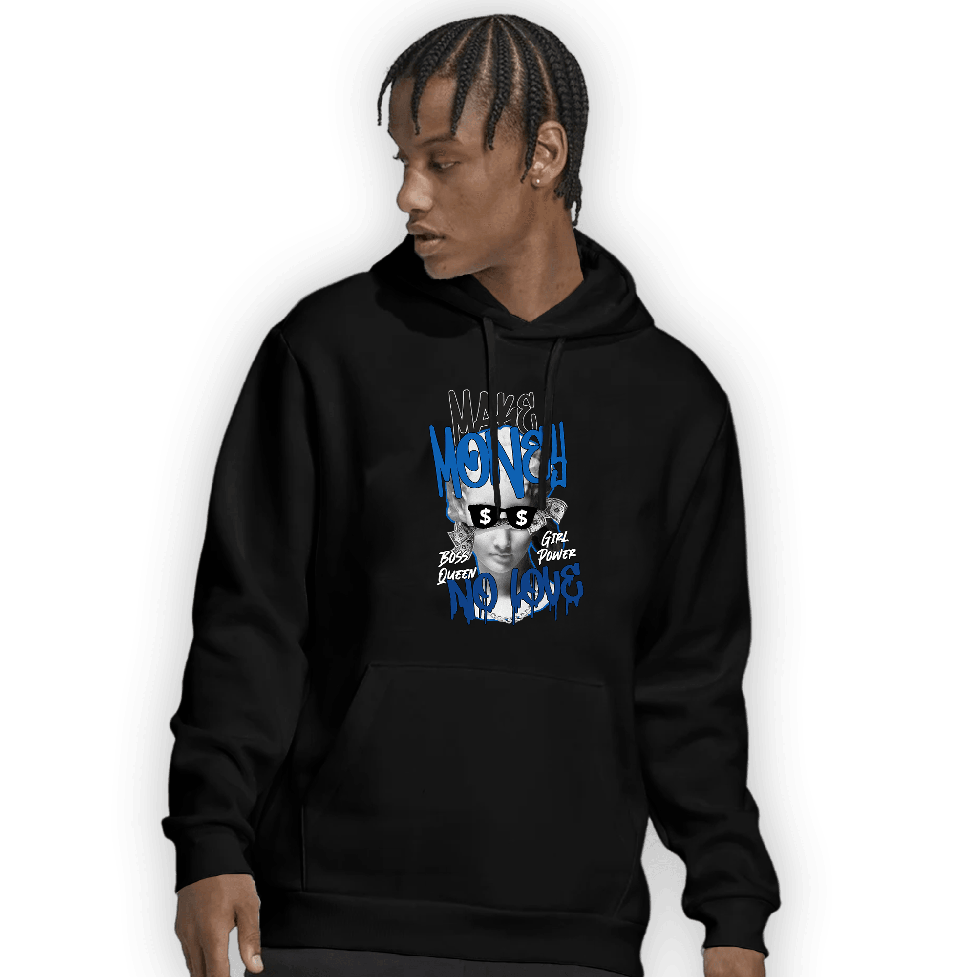 Royal Reimagined 1s Hoodie Match Make Money No Love - NastyJamz