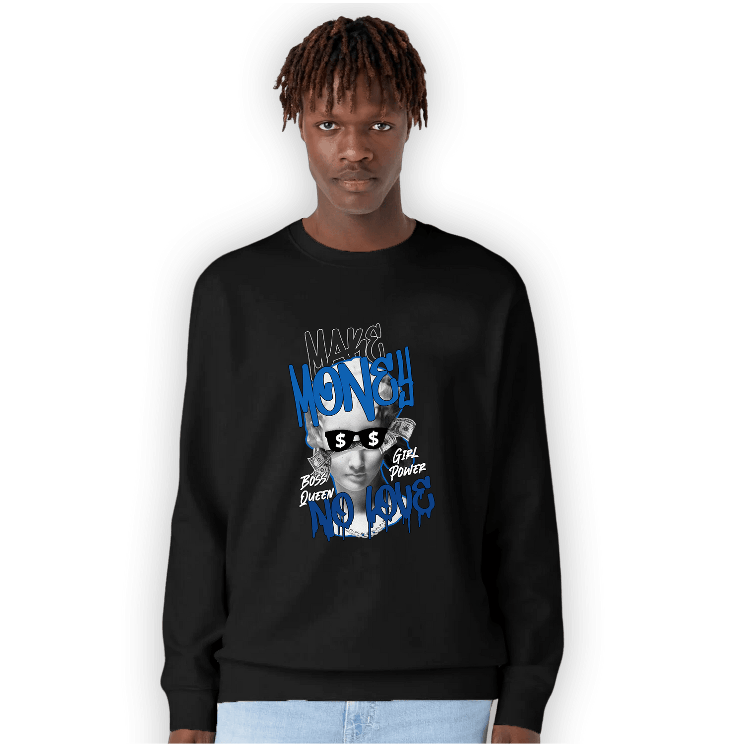 Royal Reimagined 1s Sweatshirt Match Make Money No Love - NastyJamz