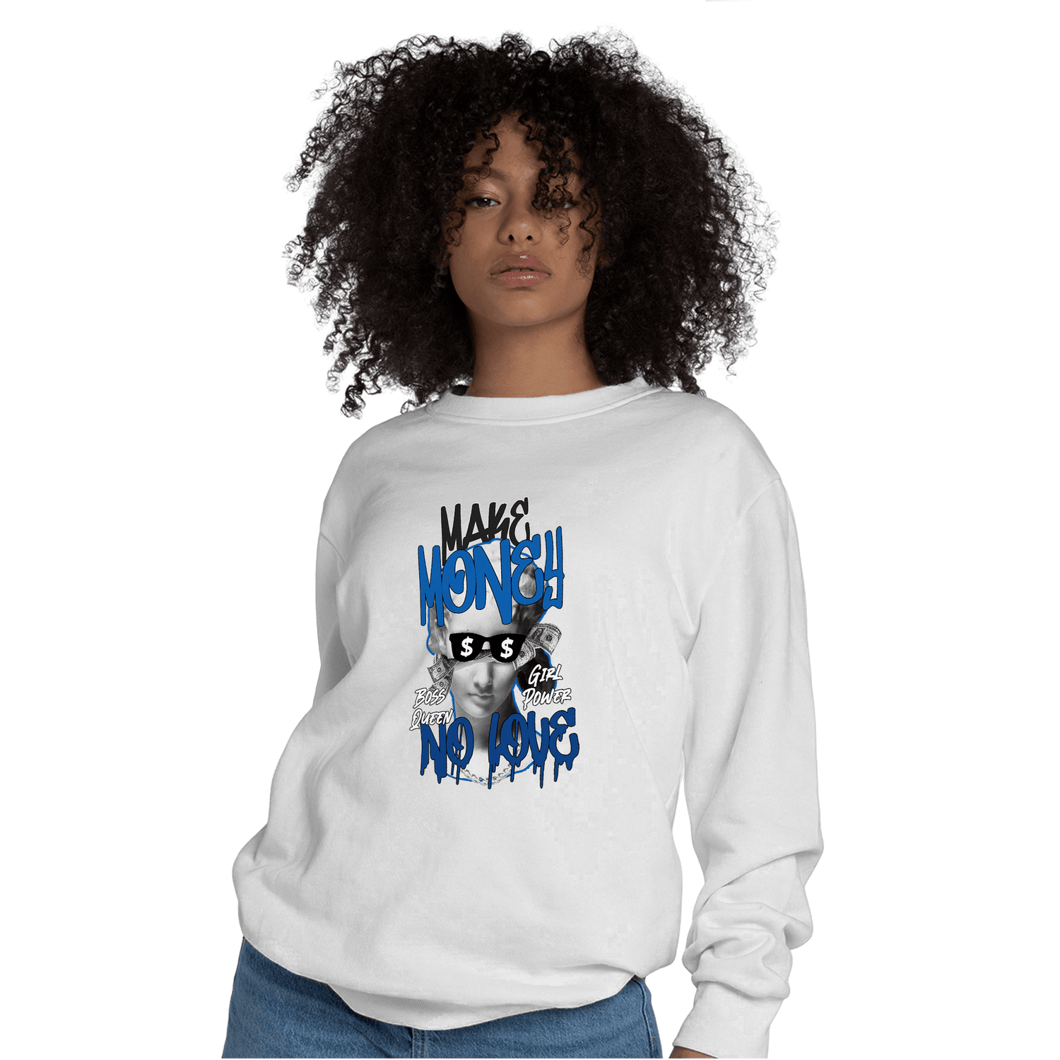 Royal Reimagined 1s Sweatshirt Match Make Money No Love - NastyJamz