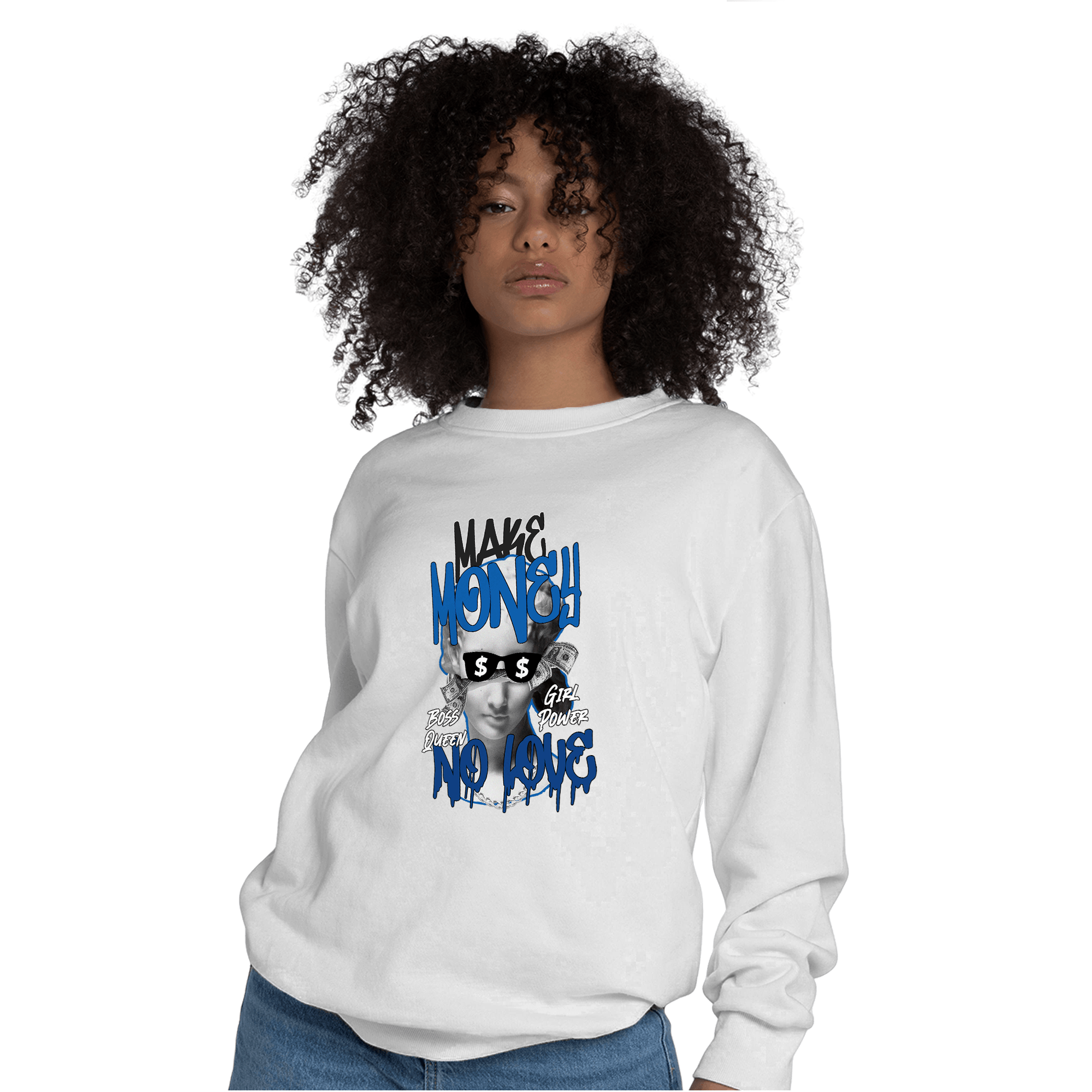 Royal Reimagined 1s Sweatshirt Match Make Money No Love - NastyJamz
