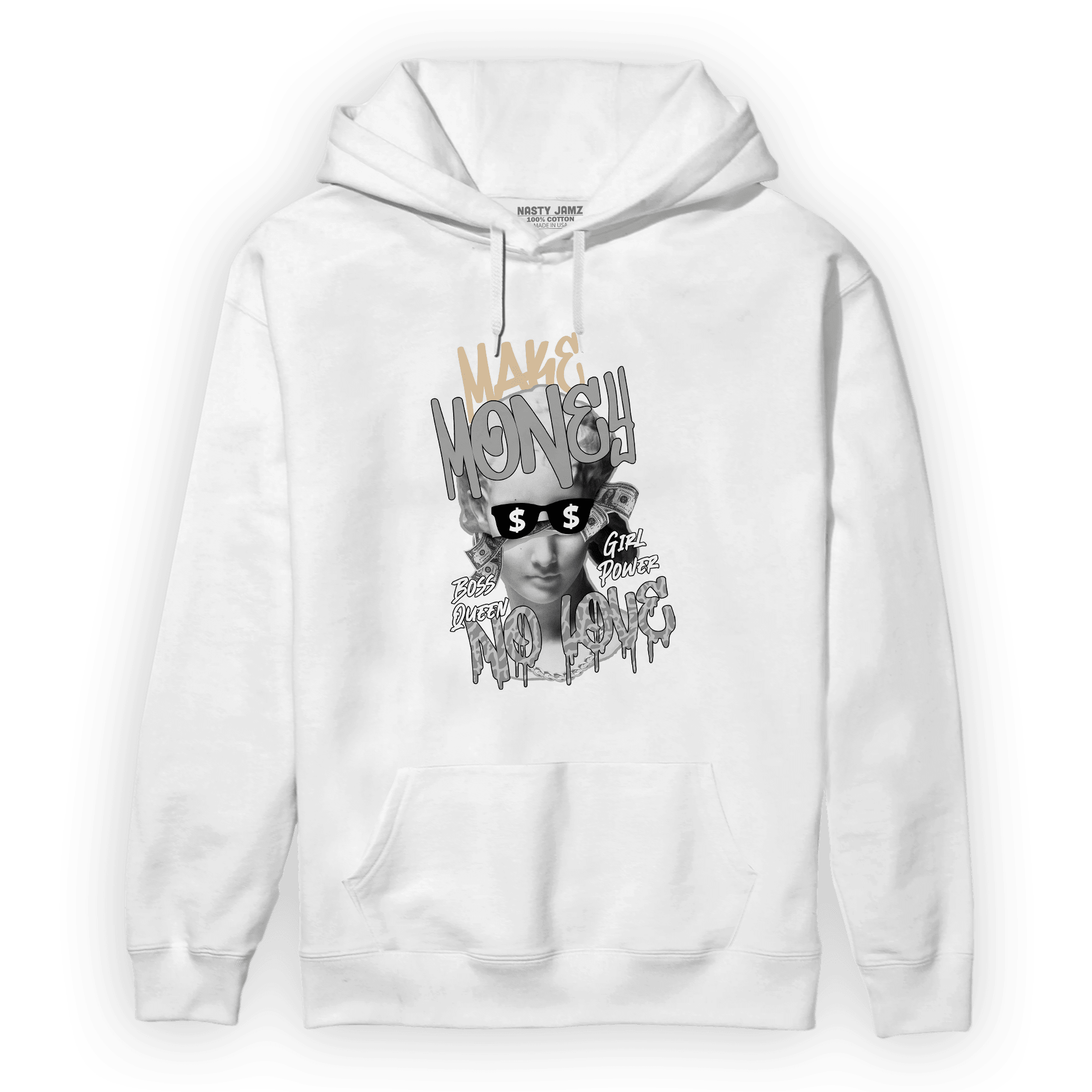 Craft Ivory 3s Hoodie Match Make Money No Love - NastyJamz