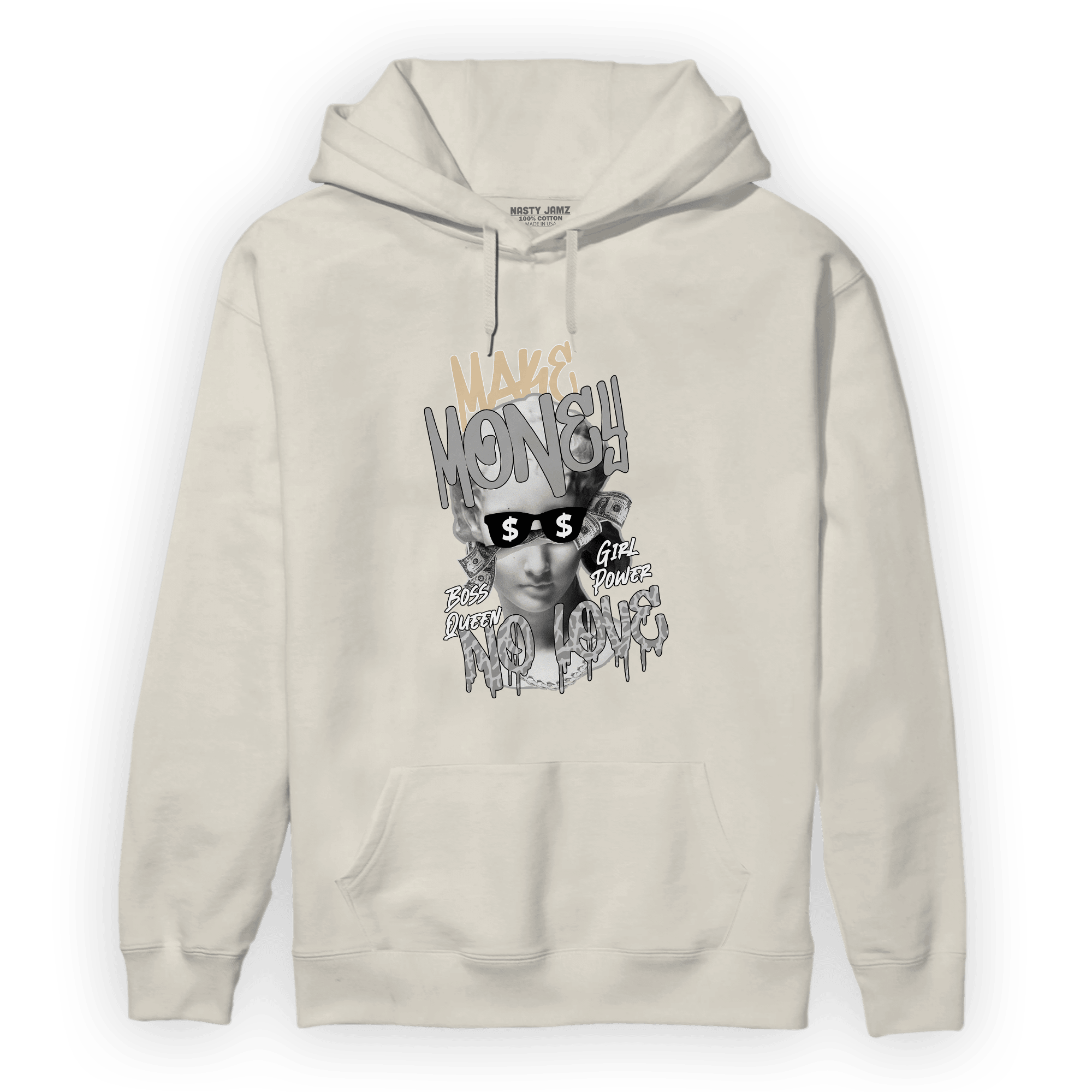 Craft Ivory 3s Hoodie Match Make Money No Love - NastyJamz