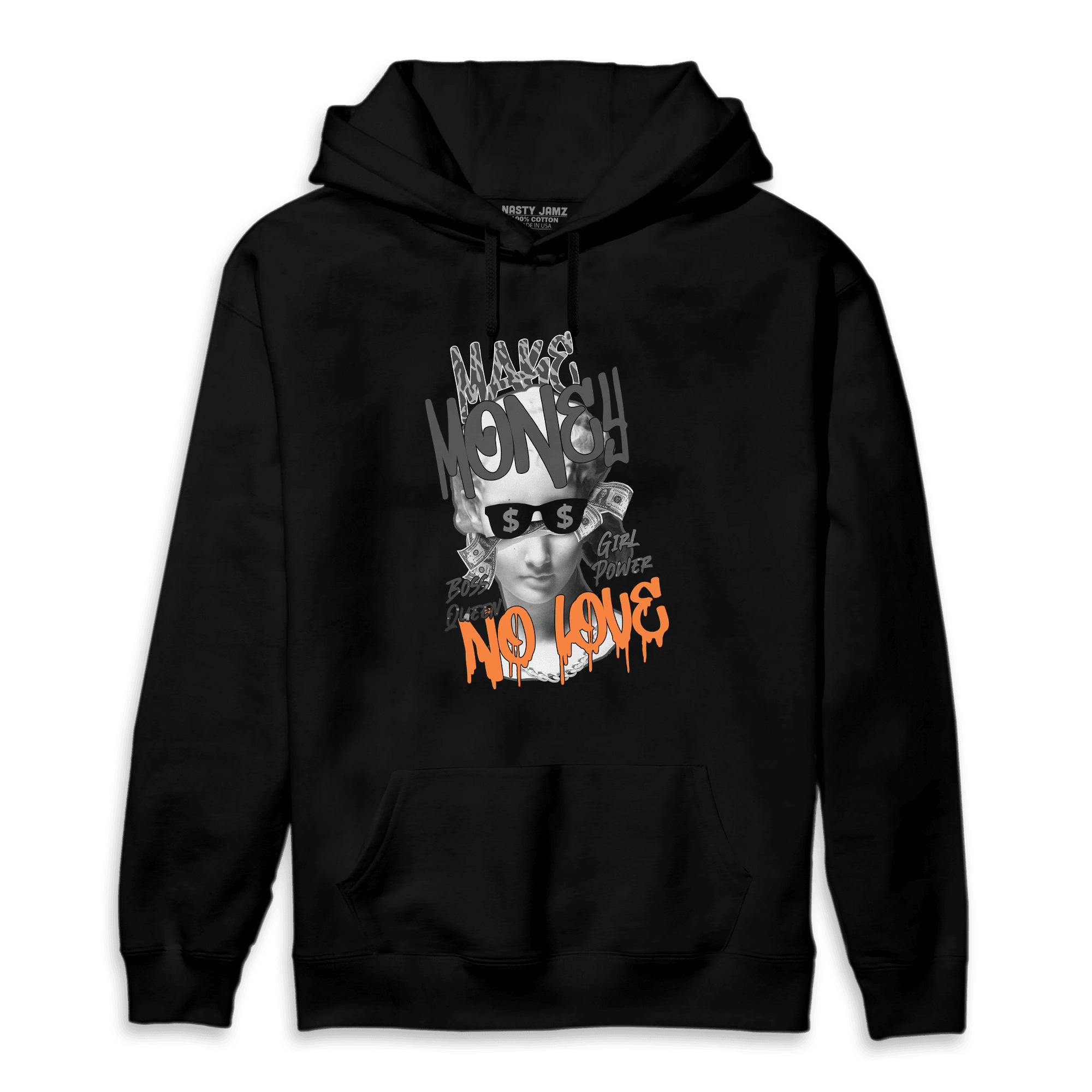 Fear Pack 3s Hoodie Match Make Money No Love - NastyJamz