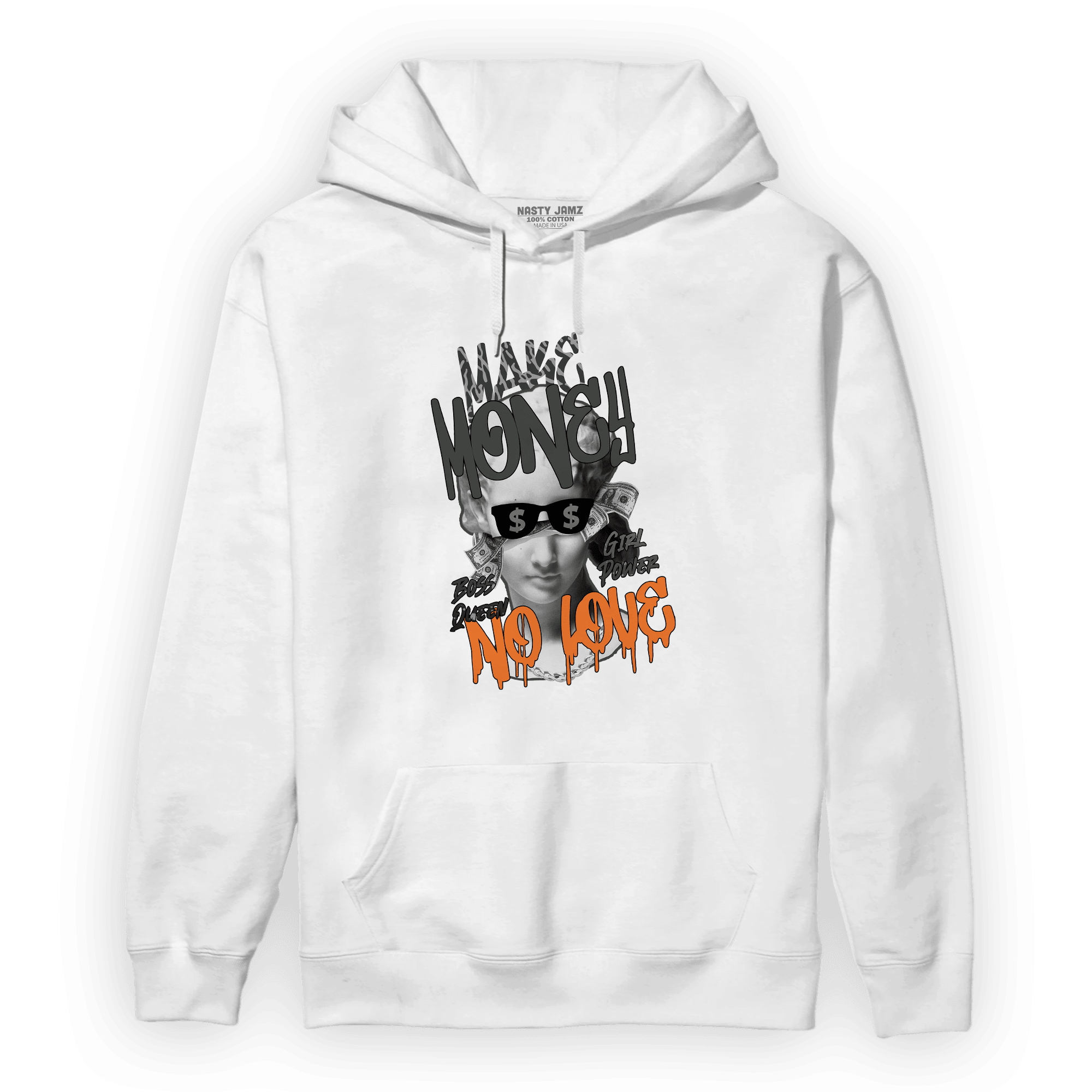 Fear Pack 3s Hoodie Match Make Money No Love - NastyJamz