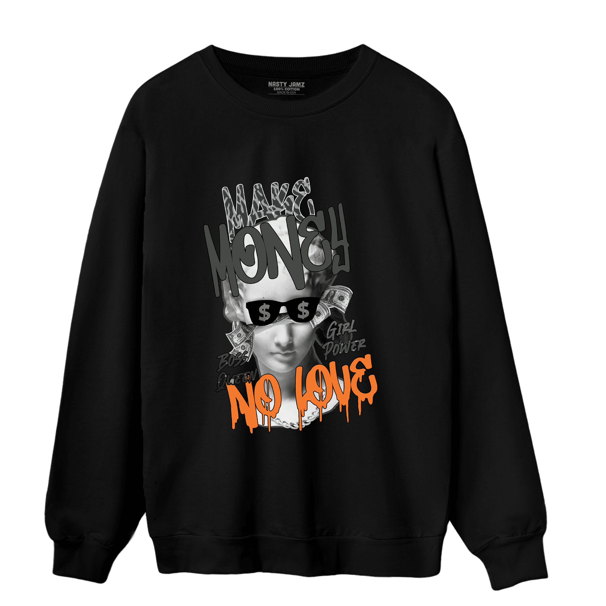 Fear Pack 3s Sweatshirt Match Make Money No Love - NastyJamz