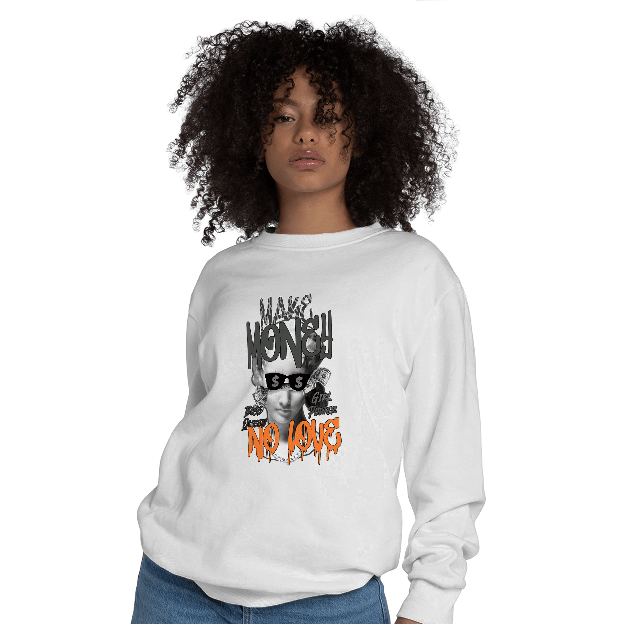 Fear Pack 3s Sweatshirt Match Make Money No Love - NastyJamz