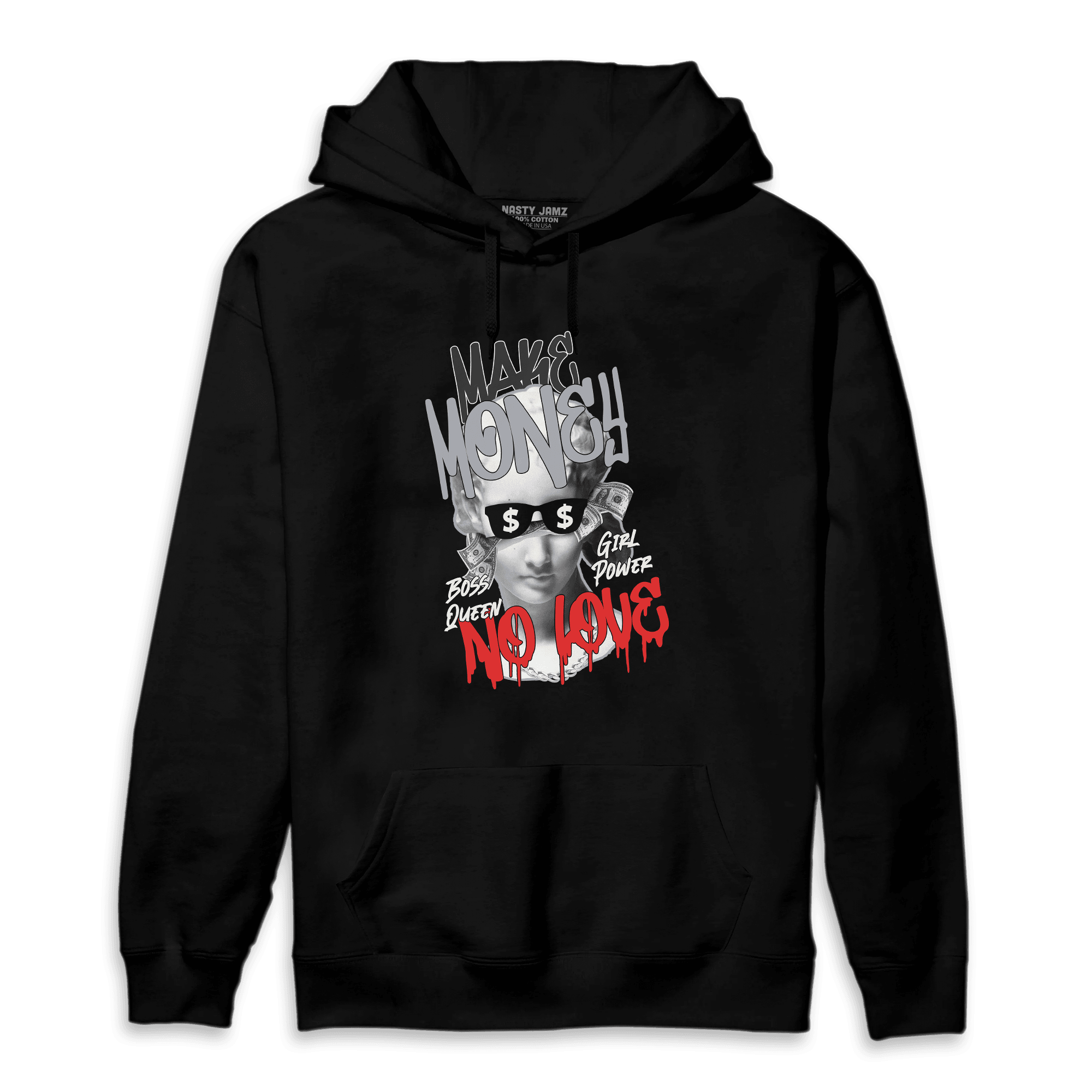 Bred Reimagined 4s Hoodie Match Make Money No Love - NastyJamz